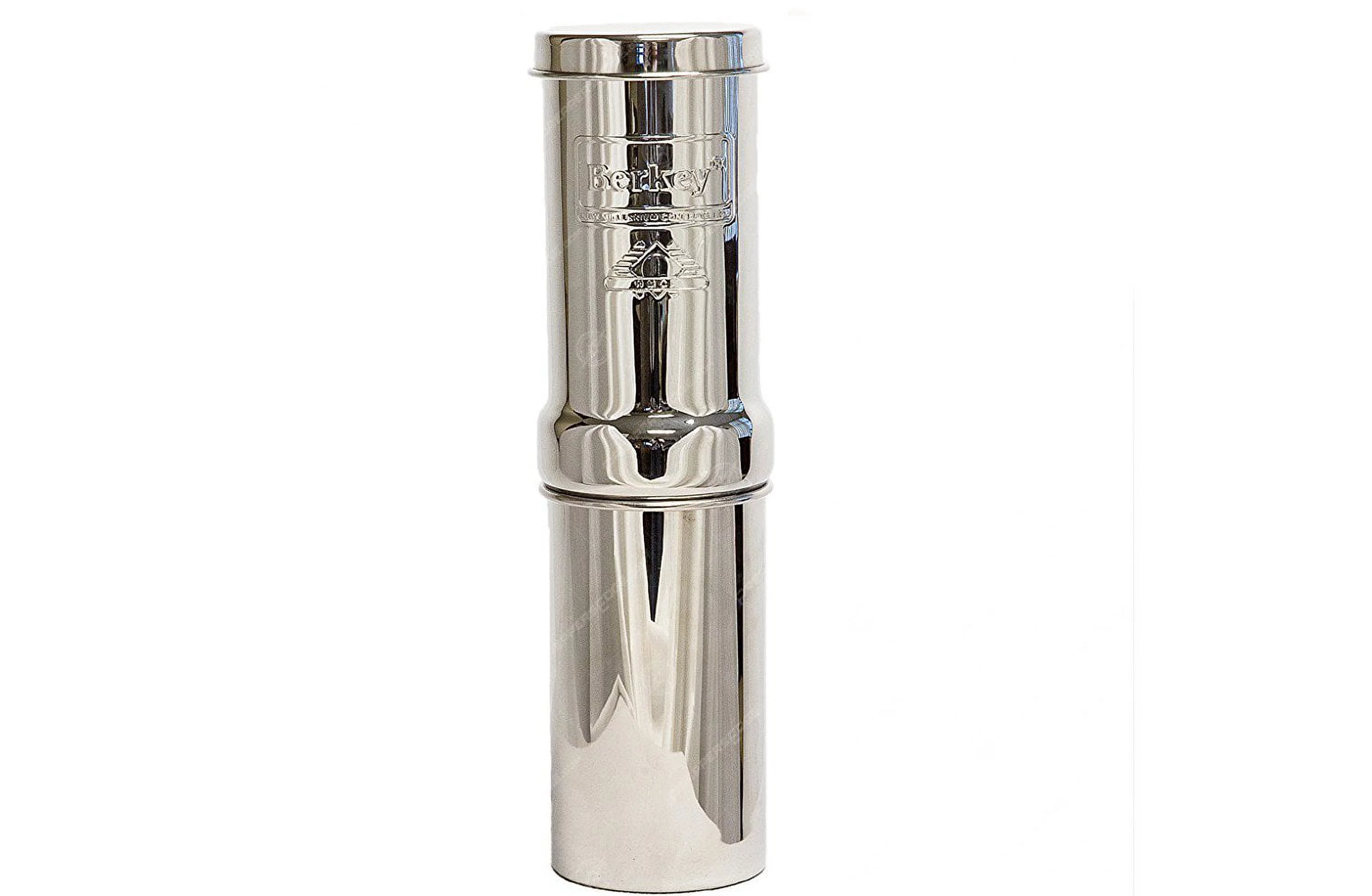 Go Berkey Kit -Includes Stainless Steel Portable Water Filter System with Sport Berkey Water Bottle (Filter included) and a Vinyl Black Carrying Case