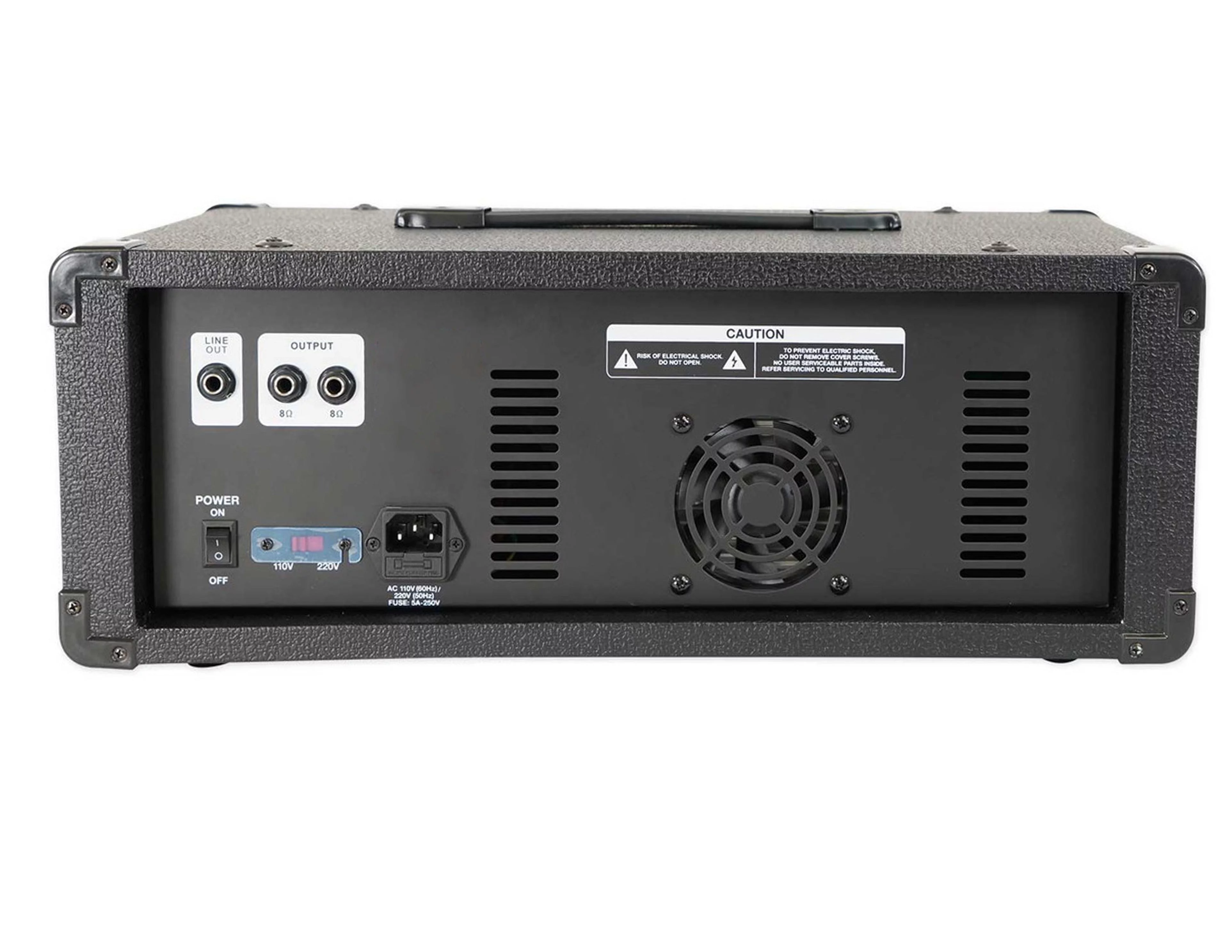 MR DJ PMX8500 3000 Watts Powered 8 Channel Mixer with Bluetooth + 2 15