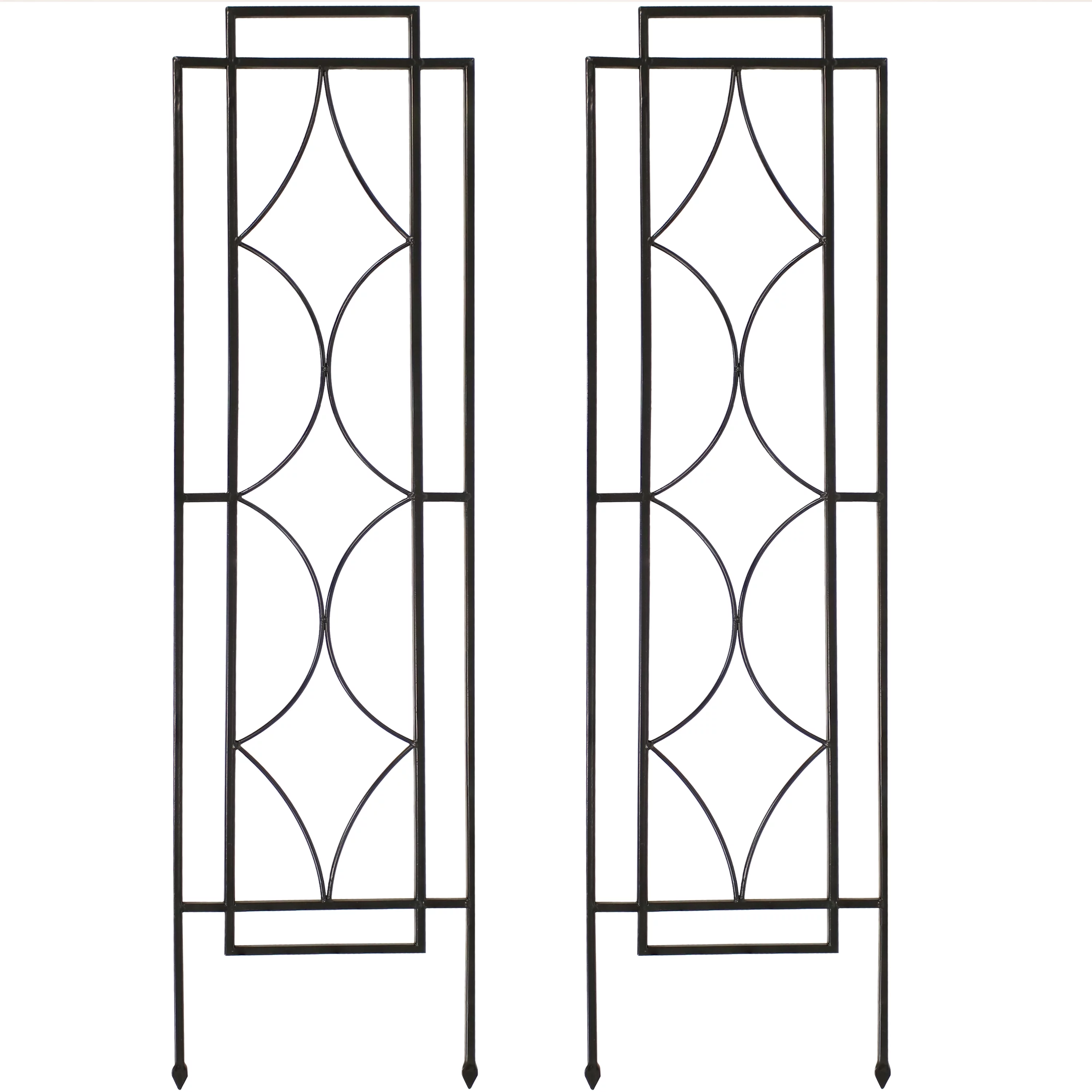 Sunnydaze 2-Piece Chic Diamonds Garden Trellis for Climbing Plants - 48