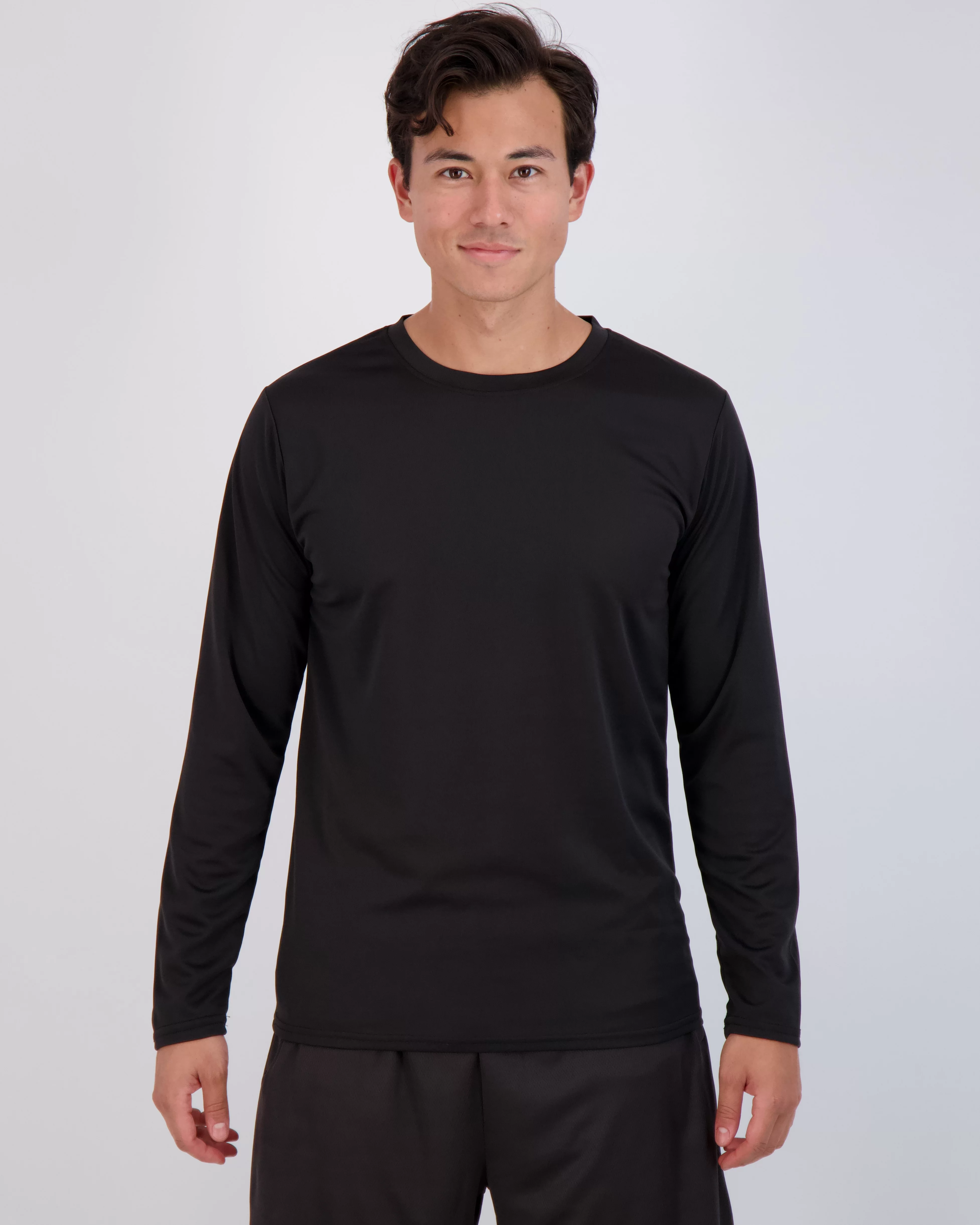 Real Essentials 3 & 5 Pack: Men's Mesh Quick Dry Athletic Long Sleeve T-Shirt UPF SPF UV Sun (Available In Big & Tall)