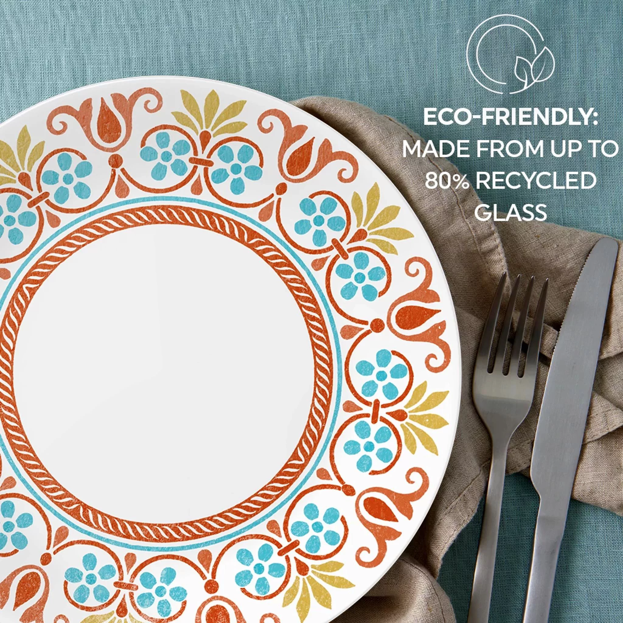 Corelle Global Collection Terracotta Dreams 10.25 Dinner Plates, 6-pack