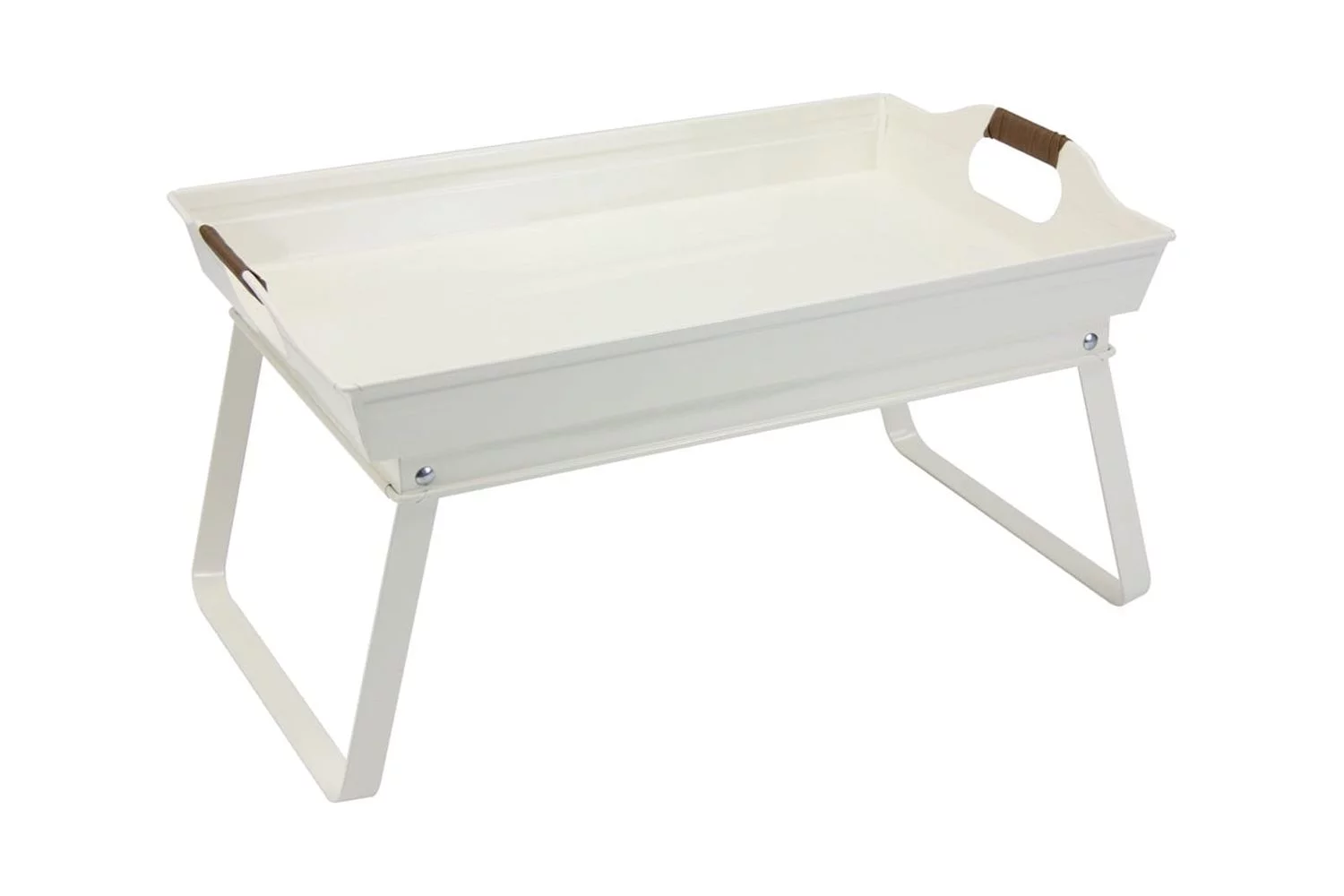 Better Homes & Gardens - Vanilla White Rectangle Galvanized Steel Bed Serving Tray, 18.7 in L x 12.2 in W
