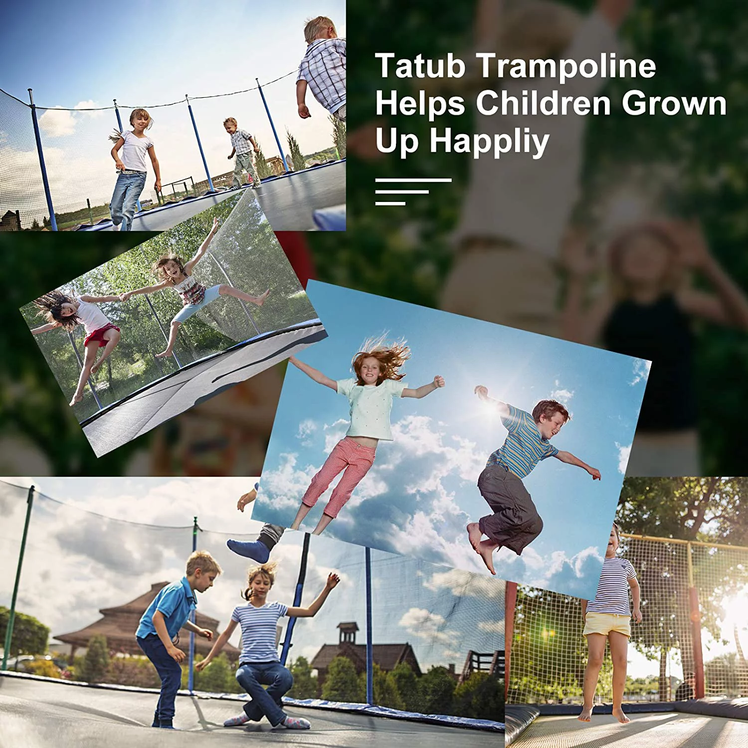 MOBICIA 1000LBS Tranpoline for Adults and Kids, 16FT Large Tranpoline with Safety Enclosure Net, Basketball Hoop and Ladder, Spring Pad Mat, Capacity for 6-8 Kids  Gray
