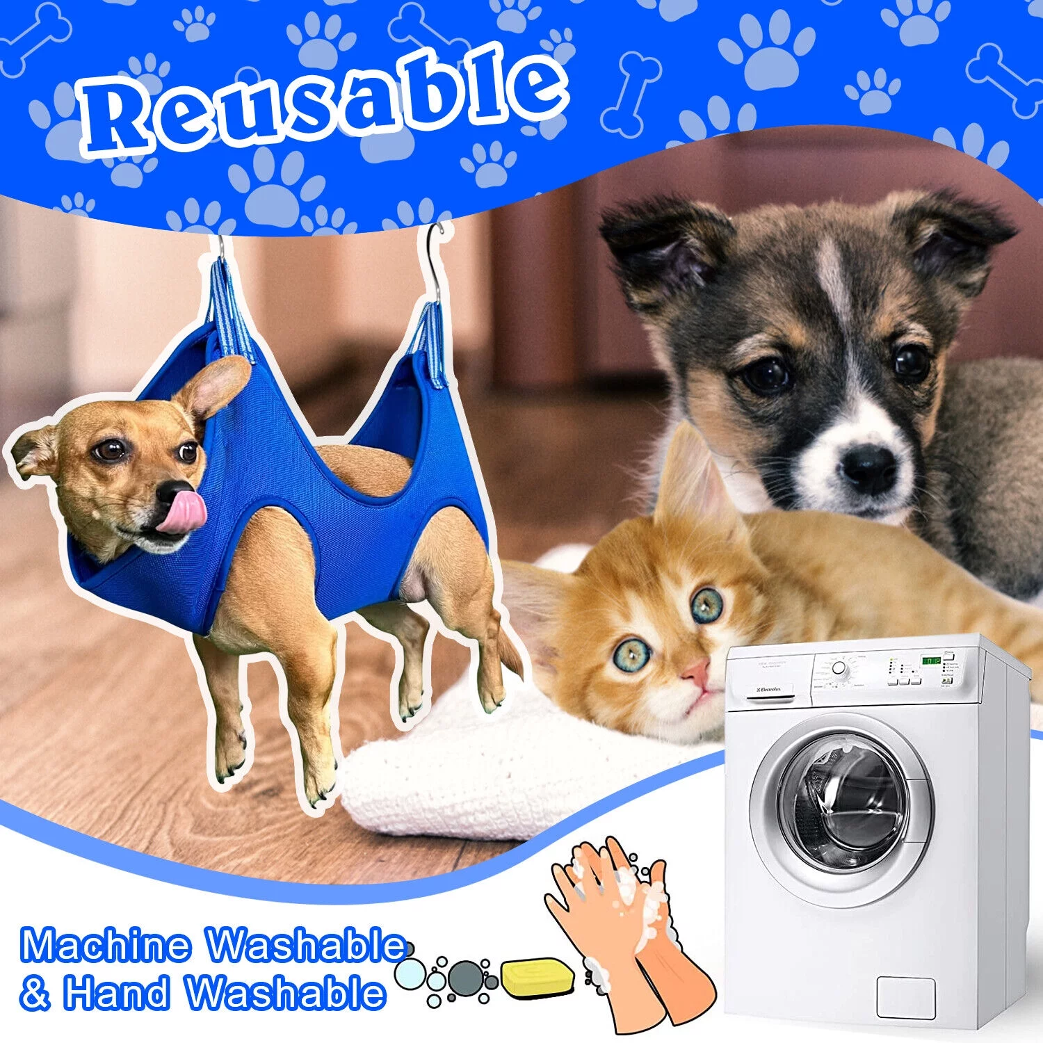 Pet Dog Cat Grooming Hammock Harness Dog Restraint Bag For Pet Trimming Cutting