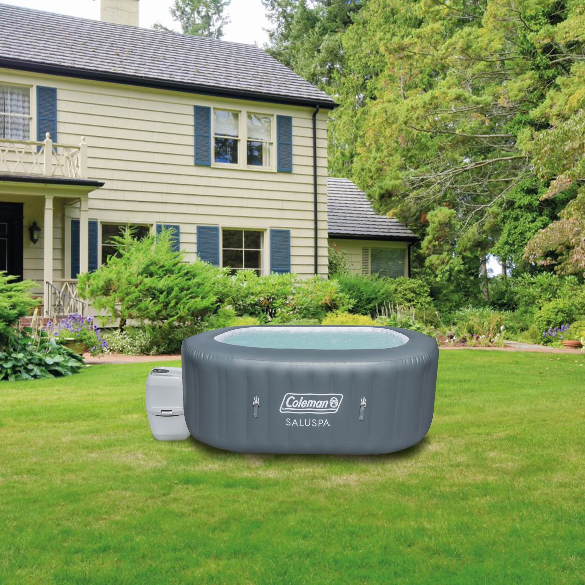 Coleman SaluSpa Inflatable Hot Tub Spa with Chlorine Spa Sanitizer Kit