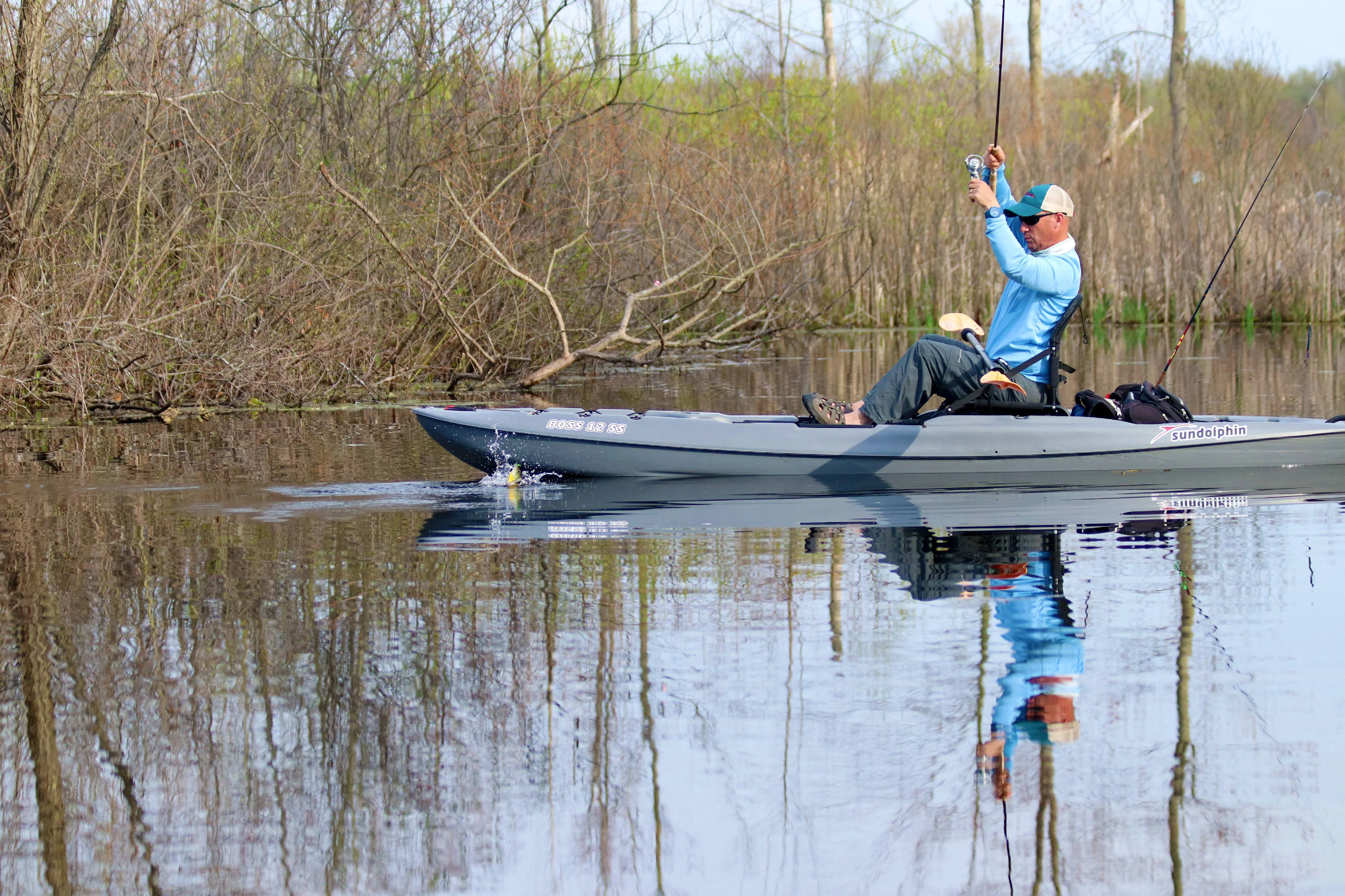 Sun Dolphin Boss 12' Kayak, No Paddle, Gray