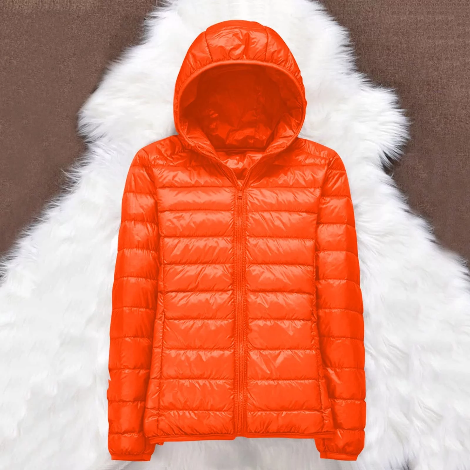 Mlqidk Outdoor Women’s Lightweight Packable Puffer Winter Jacket Insulated Puffy Hooded Coat for Snow Ski Hiking Travel
