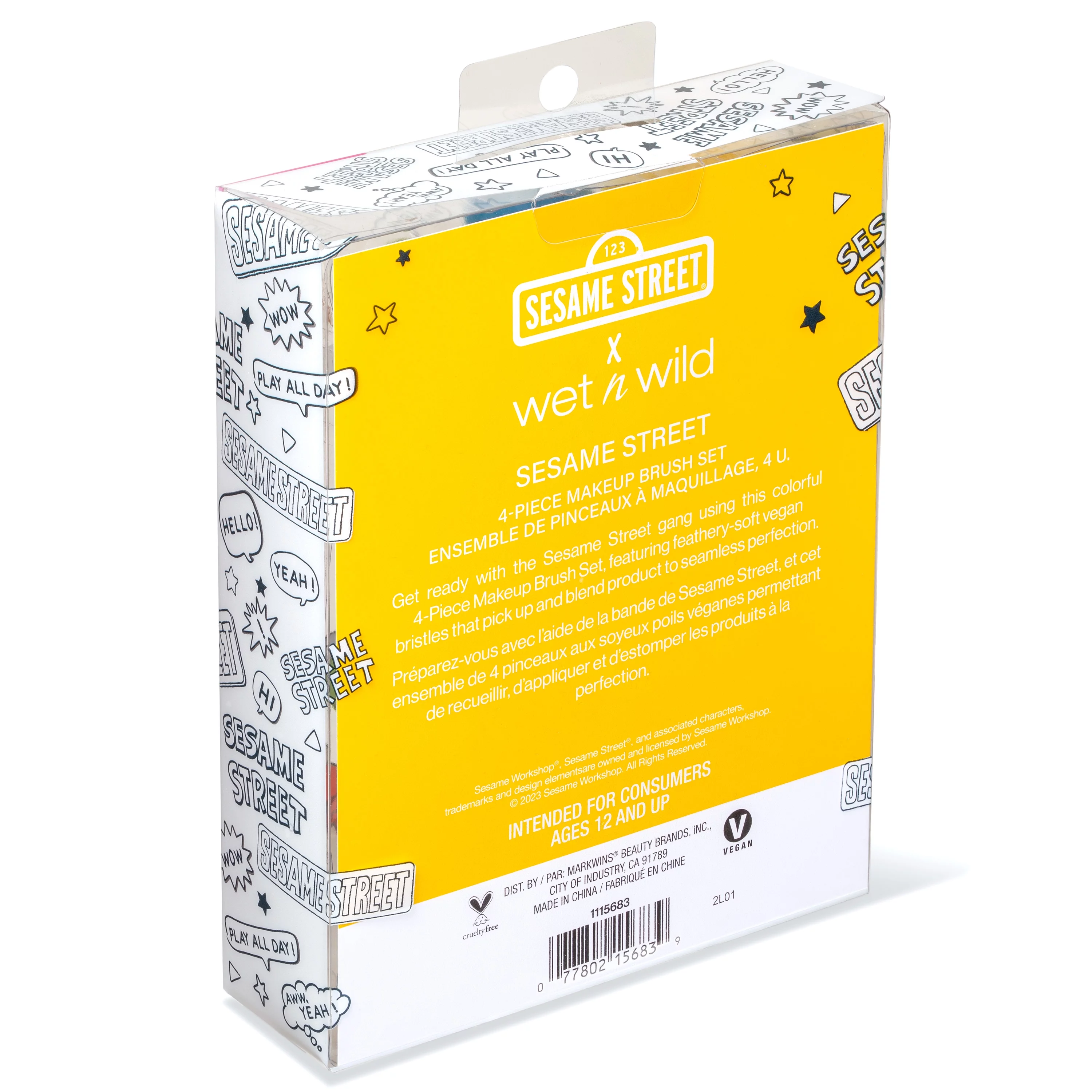 Wet N Wild Sesame Street SESAME STREET 4-PIECE MAKEUP BRUSH SET