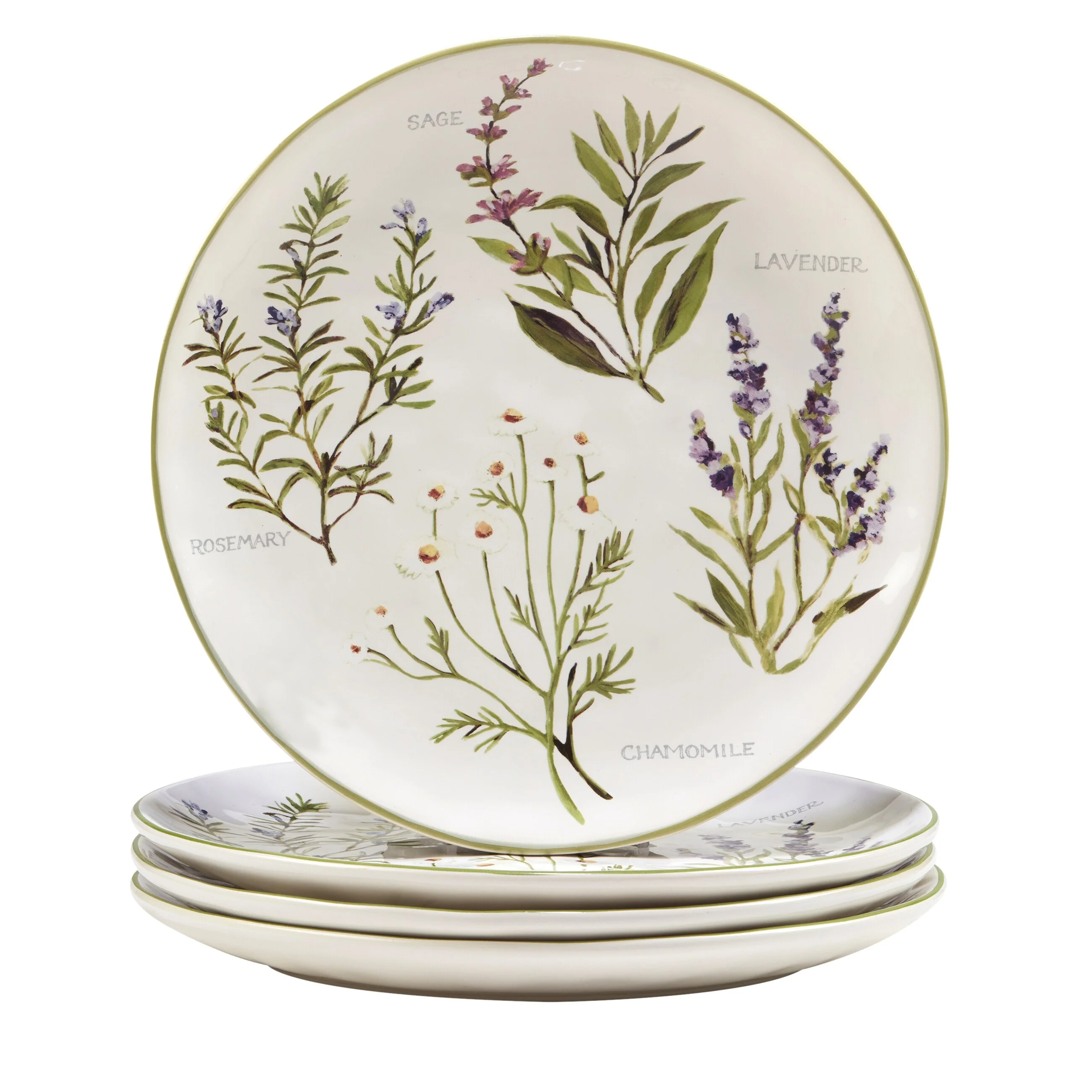 Certified International Fresh Herbs 16-Piece Dinnerware Set, Service for 4