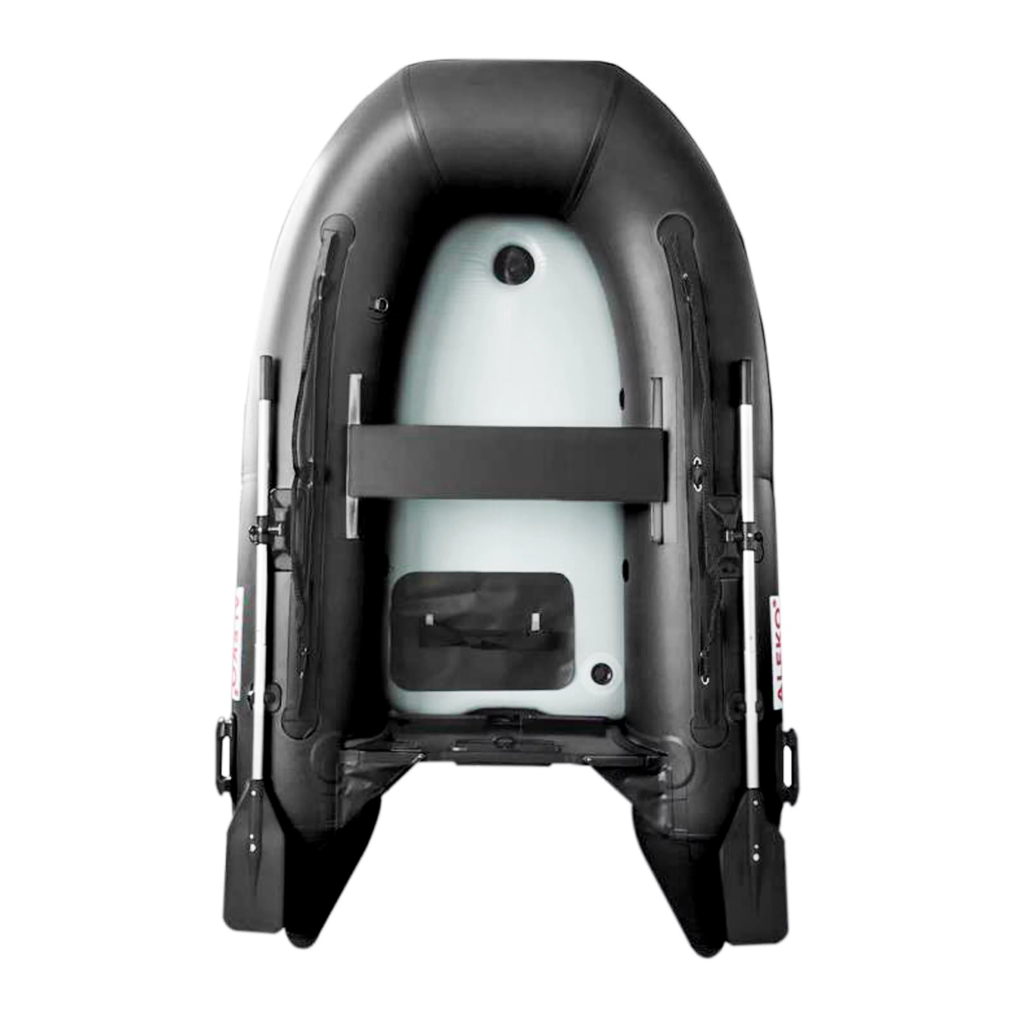 ALEKO Inflatable Air Floor Fishing Boat - 8.4 Foot - Black