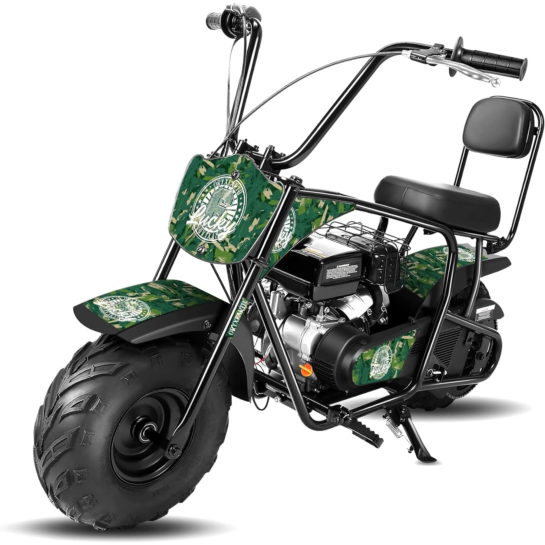 Oryxearth Mini Bike for Kids Motorcycle, Gas Power Dirt Bike,98CC 4-Stroke Ride on Toys, Green