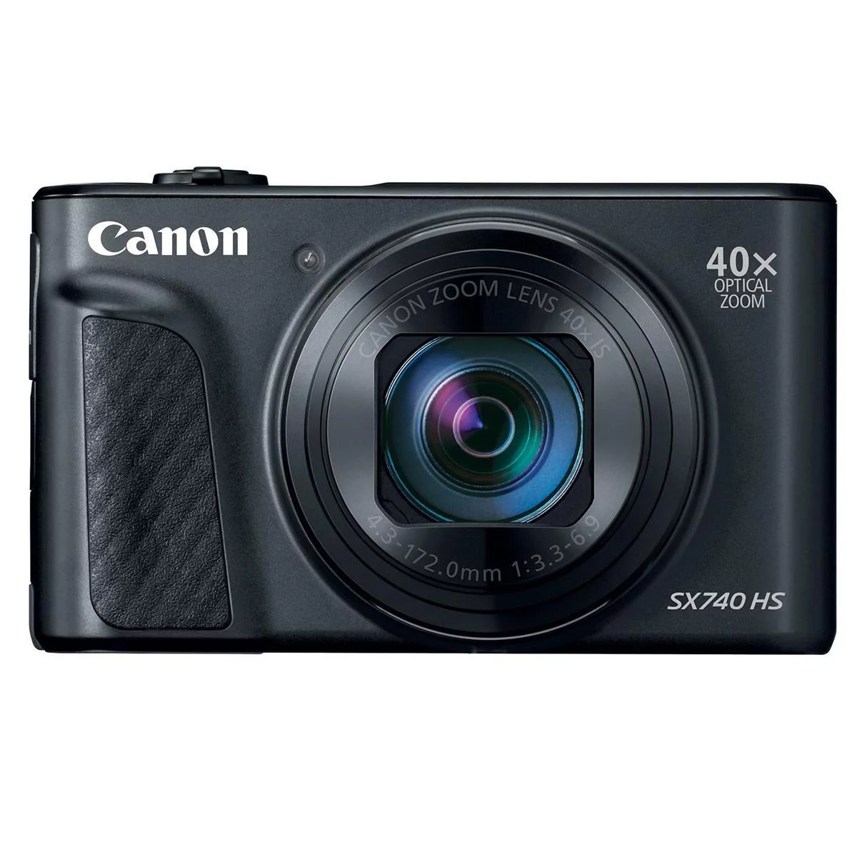 Canon PowerShot SX740 HS Digital Camera (Black) with Deluxe Starter Kit, Pistol Grip Tripod, 64GB Memory Cards - New