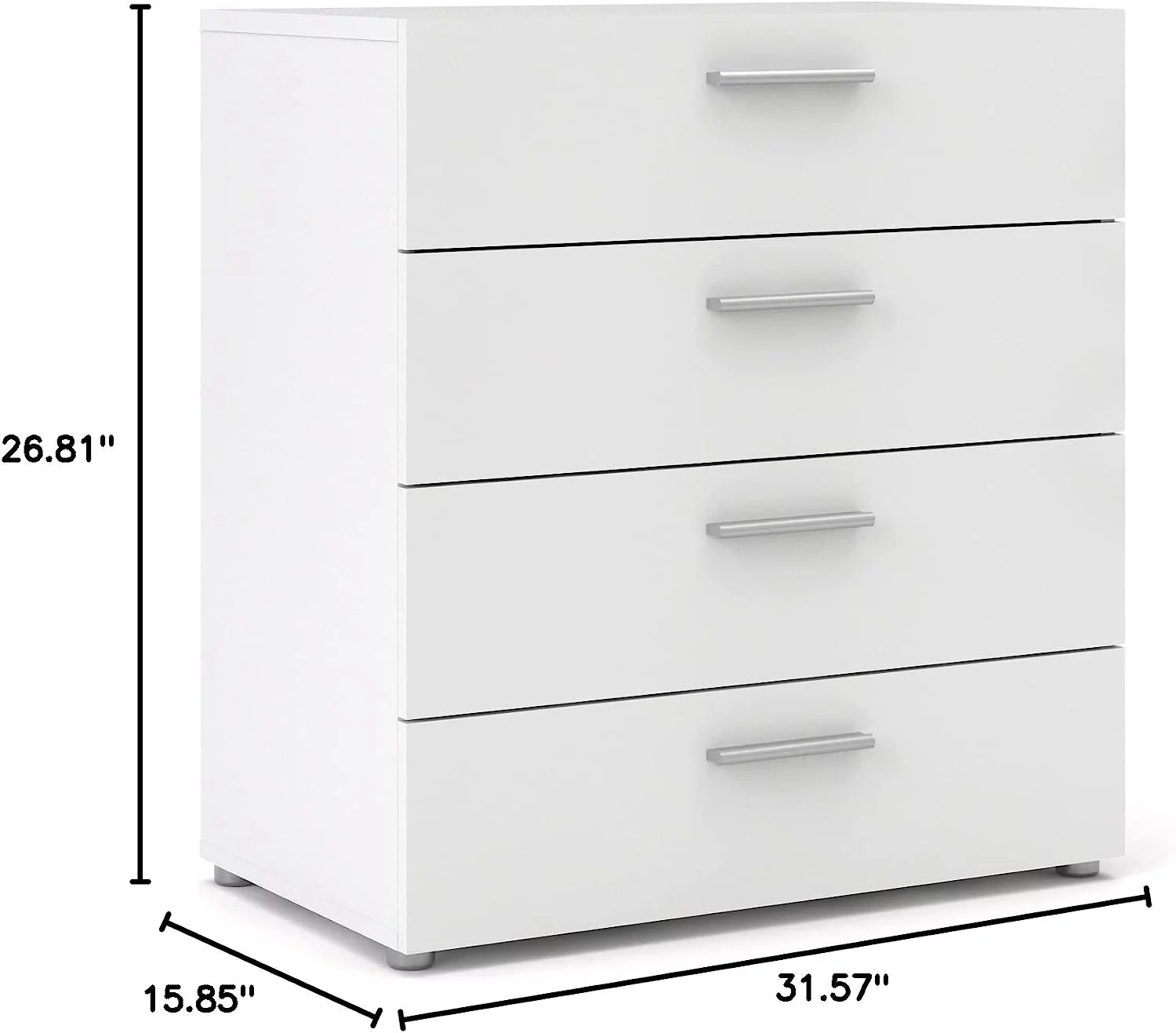 4 Drawer Chest, White