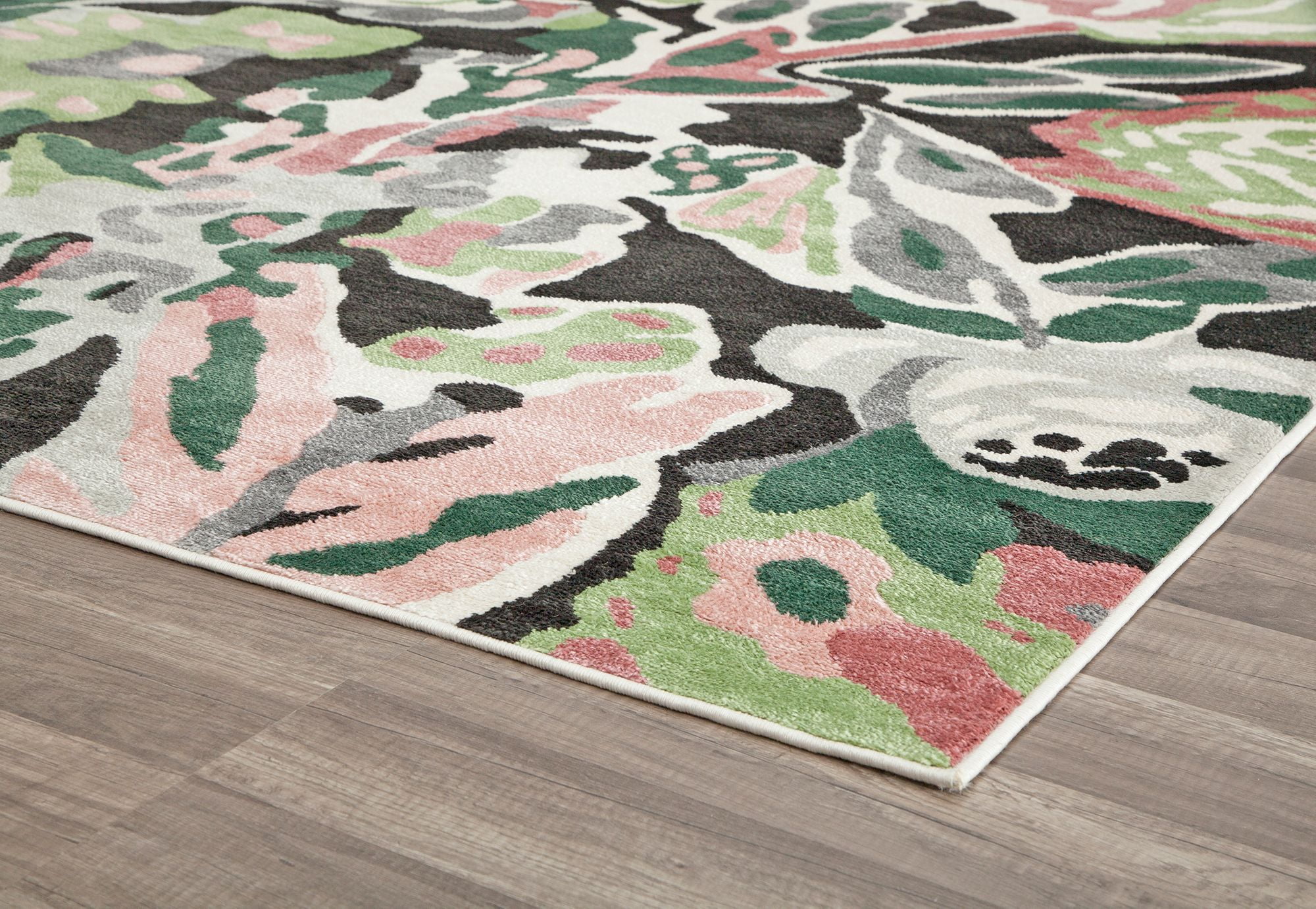 Rugs America Hanna VA15A Summer Bloom Floral Transitional Black Area Rug, 9'x12'
