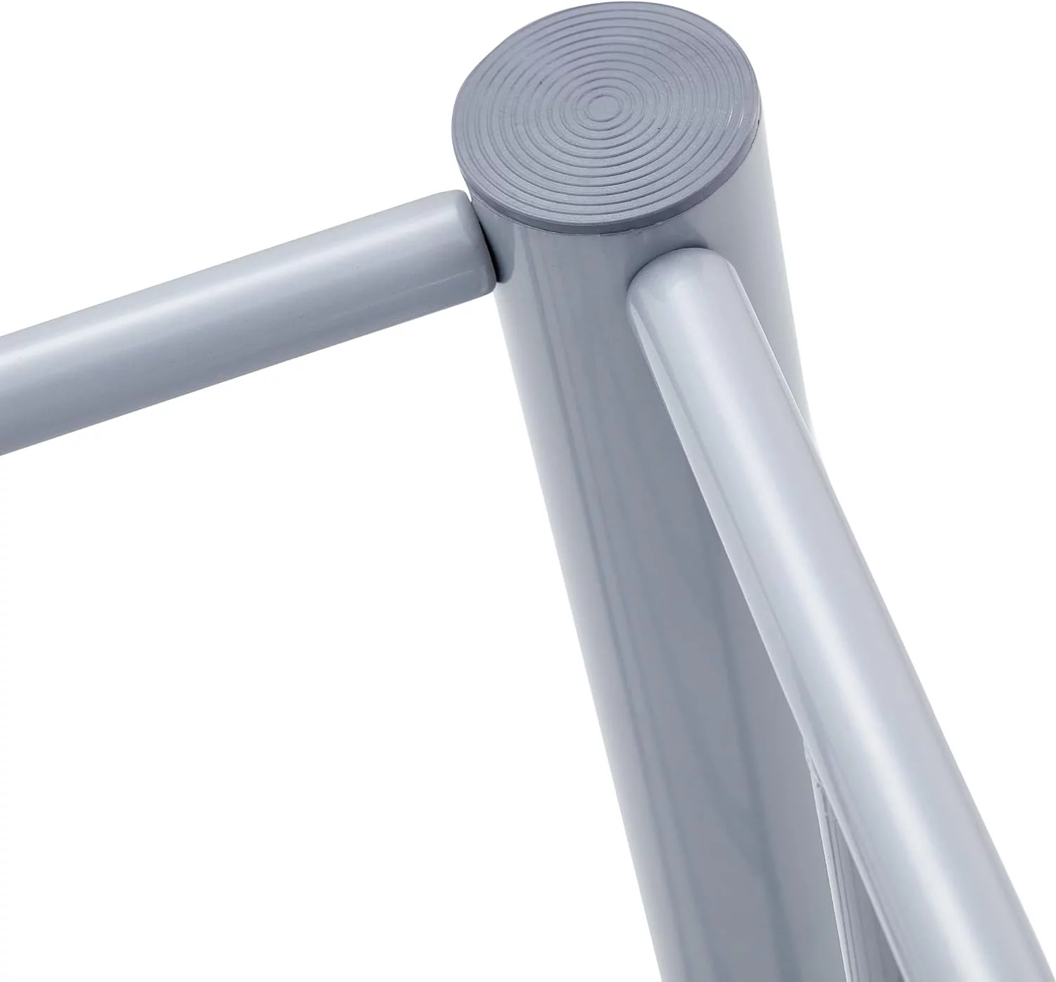 Tabaray Triple Beds Full-Full-Full Floor Bunk Bed with 2 Convertible Ladders and Iron Slats, Steel Bedframe with Guardrails for Teens Adults Boys Girls (Grey)