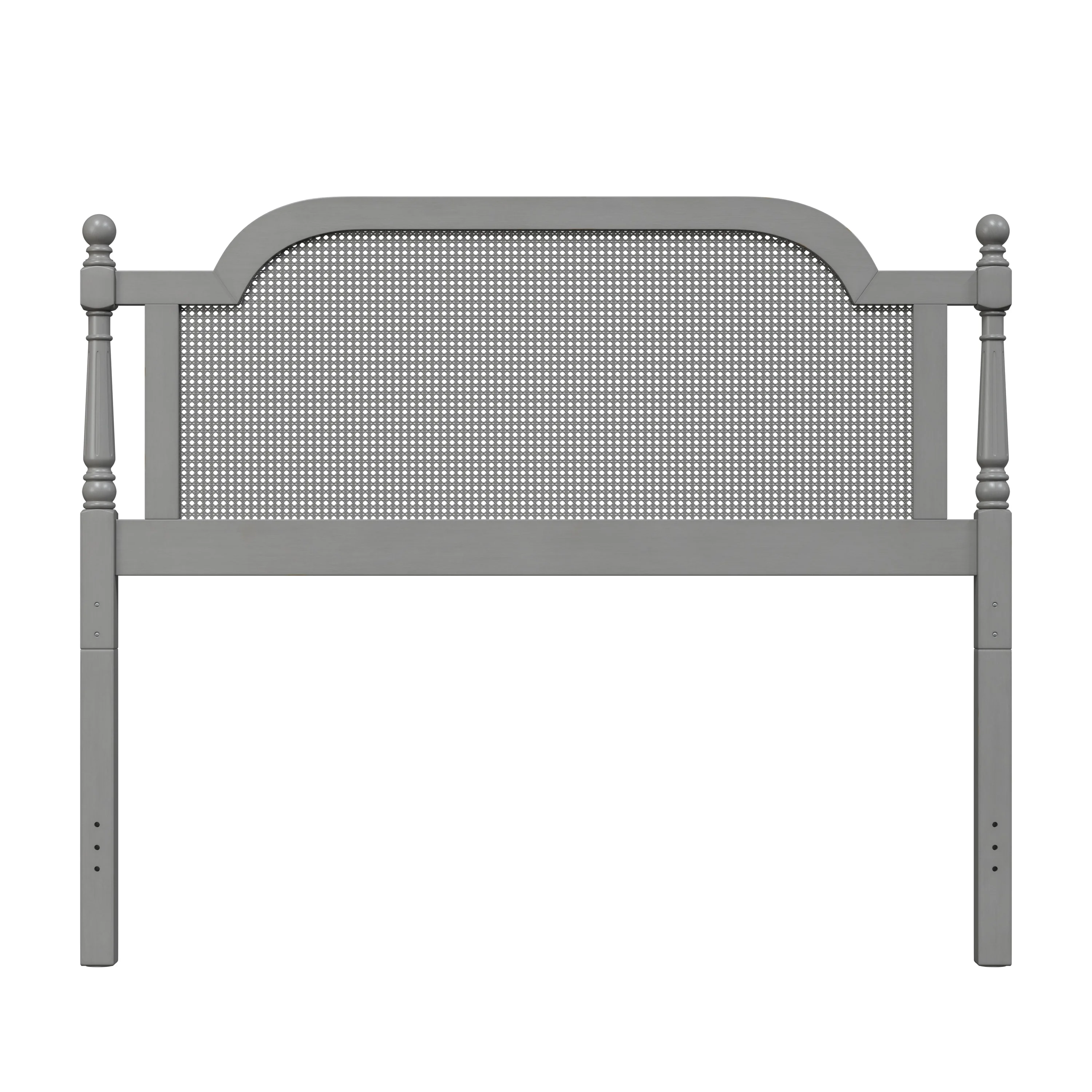 Hillsdale Furniture Melanie Wood and Cane Queen Headboard WO Frame French Gray