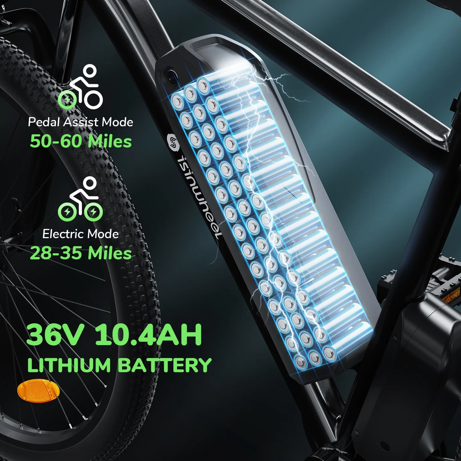 iSinwheel M10-W Electric Bike Adult 500W, 26