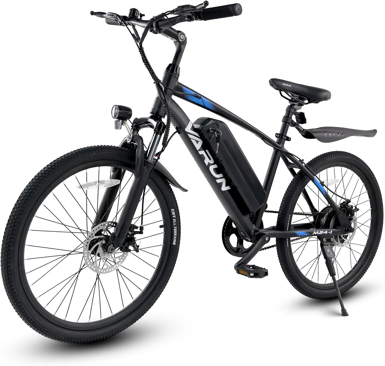 VARUN Electric Bike for Adults, 350W 20MPH Commuter Ebike with 36V Removable Battery, 24'' Electric Mountain Bike with Front Fork Suspension and Dual Disc Brakes