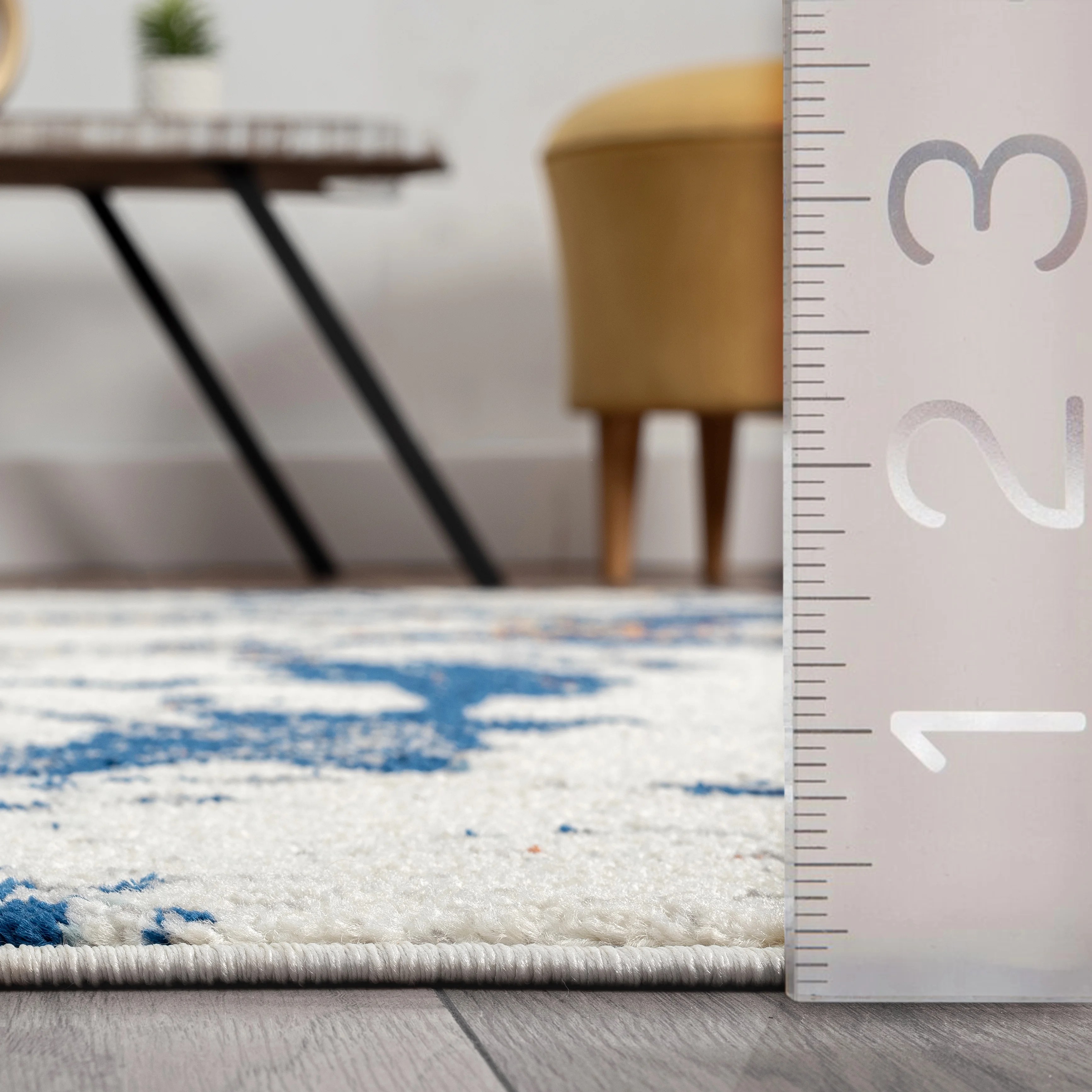 Abani Casa Collection Area Rug Mid Century Modern Bedroom Living Room Decor Floor Rug 8 x 10 Blue Grey