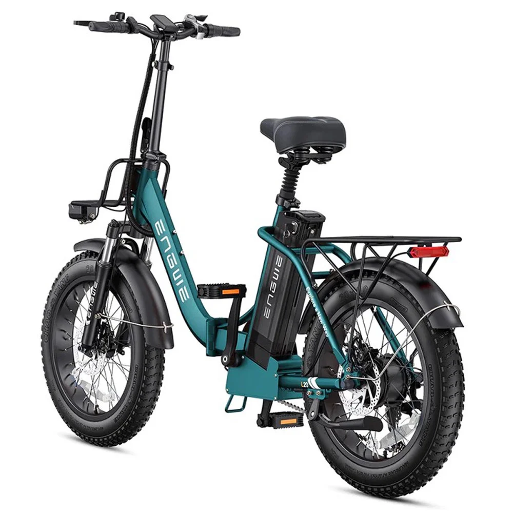 ENGWE Electric Bike for Adults Foldable 20 Inch 1125W Peak Motor E-Bike with 52V 13Ah Battery, Up to 28MPH & 80 Miles Range Electric Bicycle L20 2.0 - Green