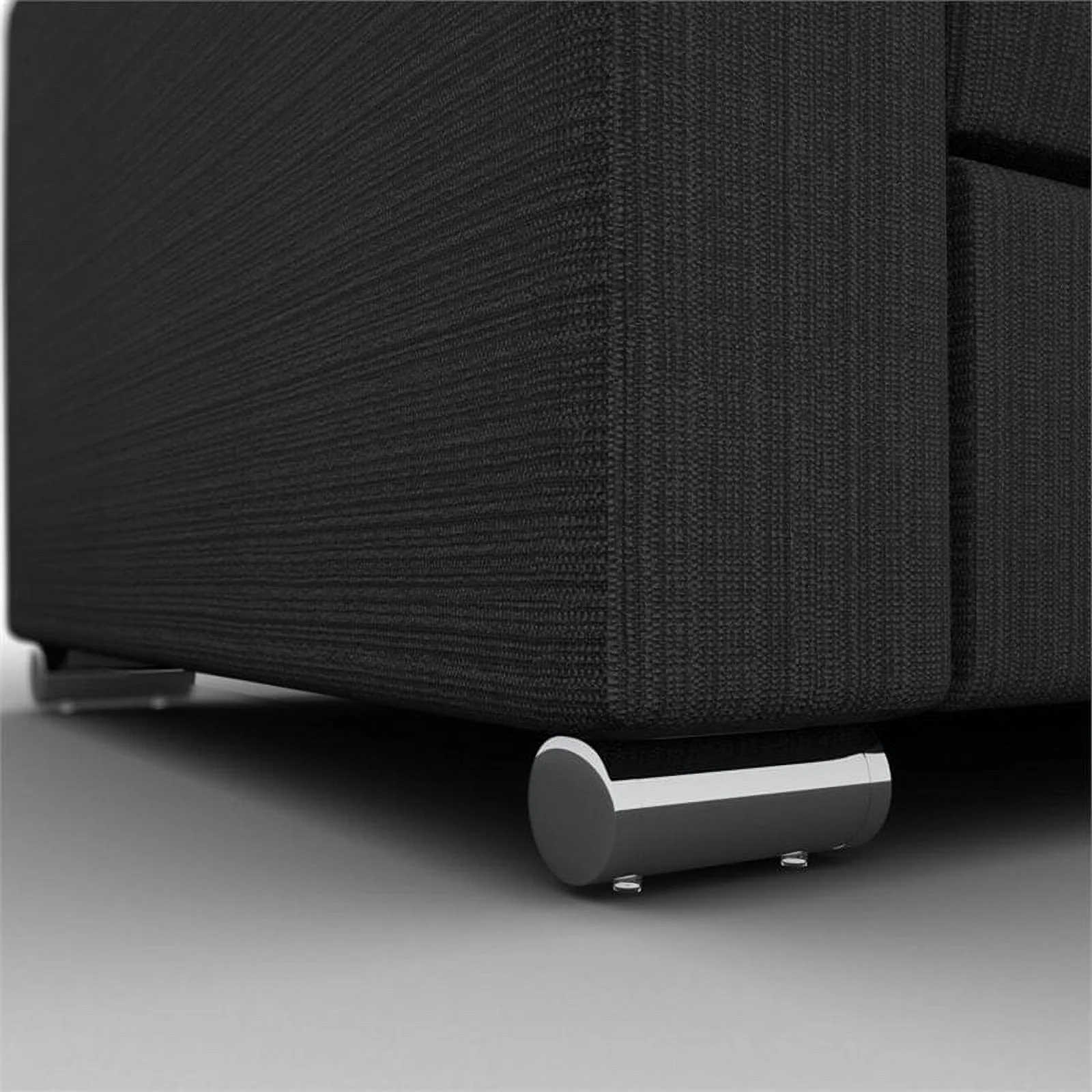 Atlin Designs 4 Piece Full Wall Bed Set in White and Gray