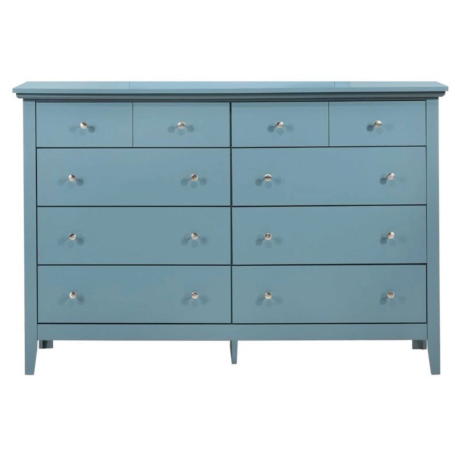 Home Square 2-Piece Set with 8-Drawer Dresser and 3-Drawer Nightstand in Teal