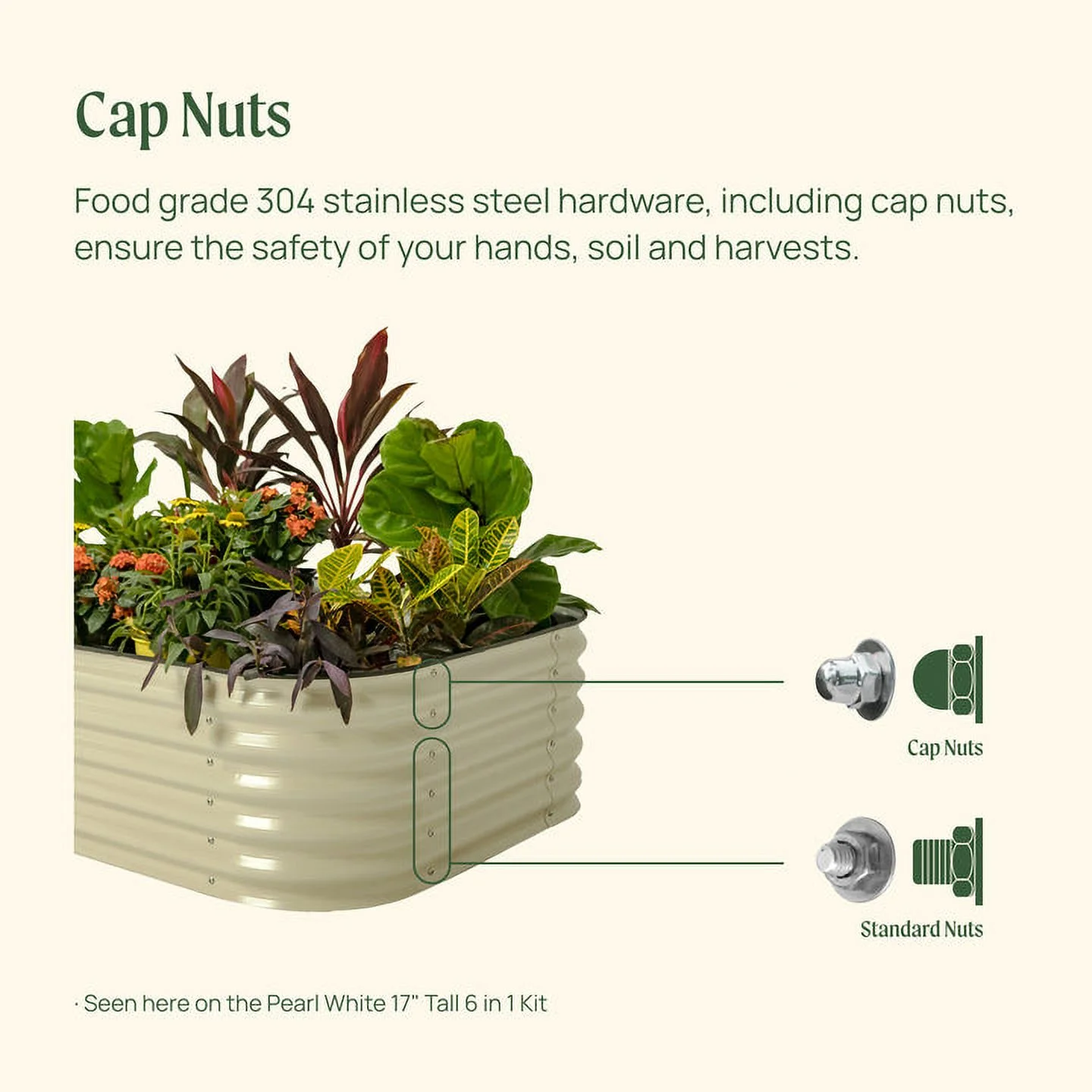Vego Garden 2 x 8 ft Self-Watering Planter Raised Garden Bed Kits-Olive Green