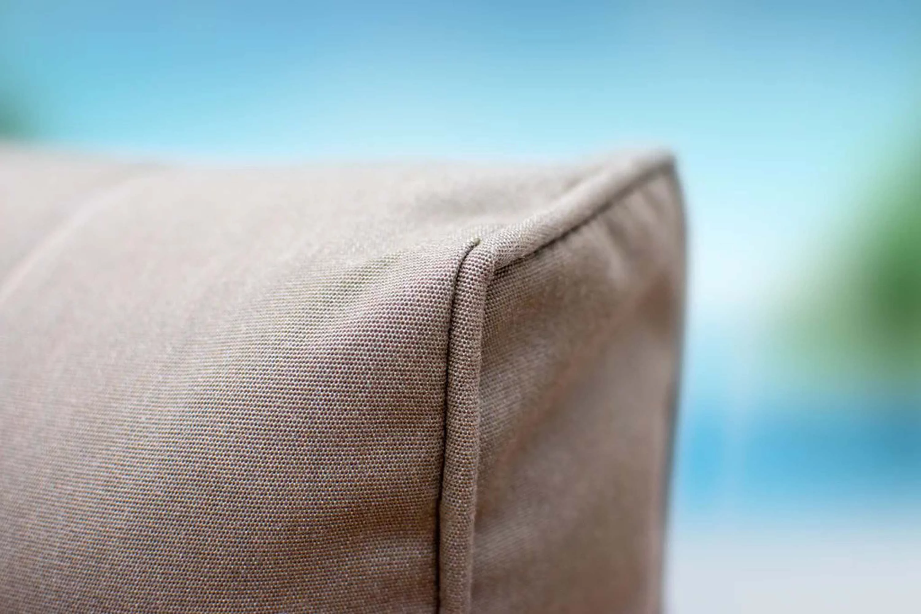 Malmo 18-Piece Resin Wicker Outdoor Patio Furniture Combination Set in Natural W/ Sectional Set, Eight-Seat Dining Set, and Chaise Lounge Set (Full-Round Natural Wicker, Sunbrella Canvas Taupe)