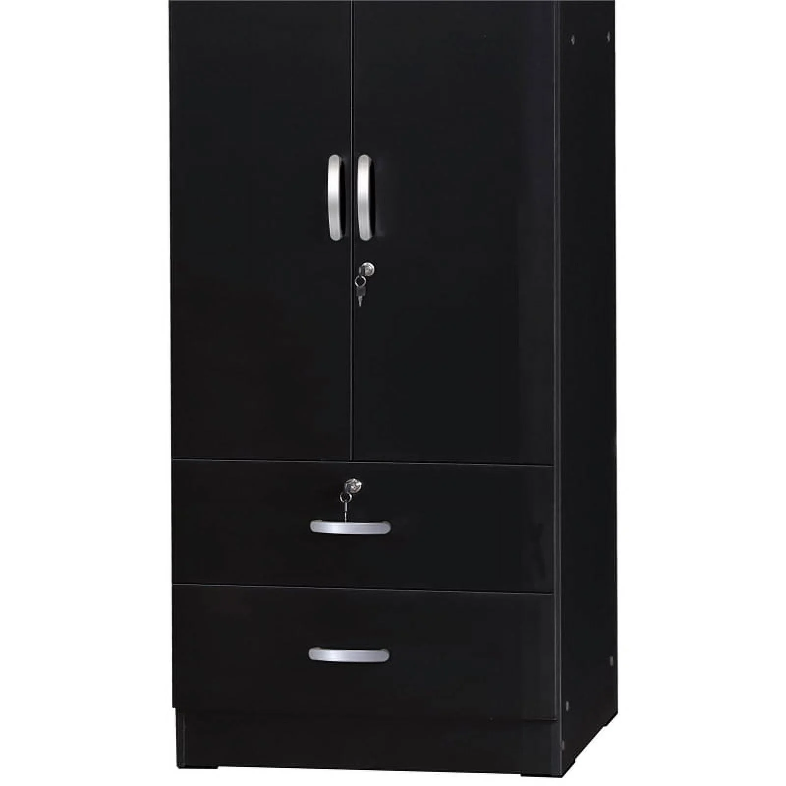 Home Square 3-Piece Set with Queen Bed Wardrobe Armoire & 2-Drawer Nightstand