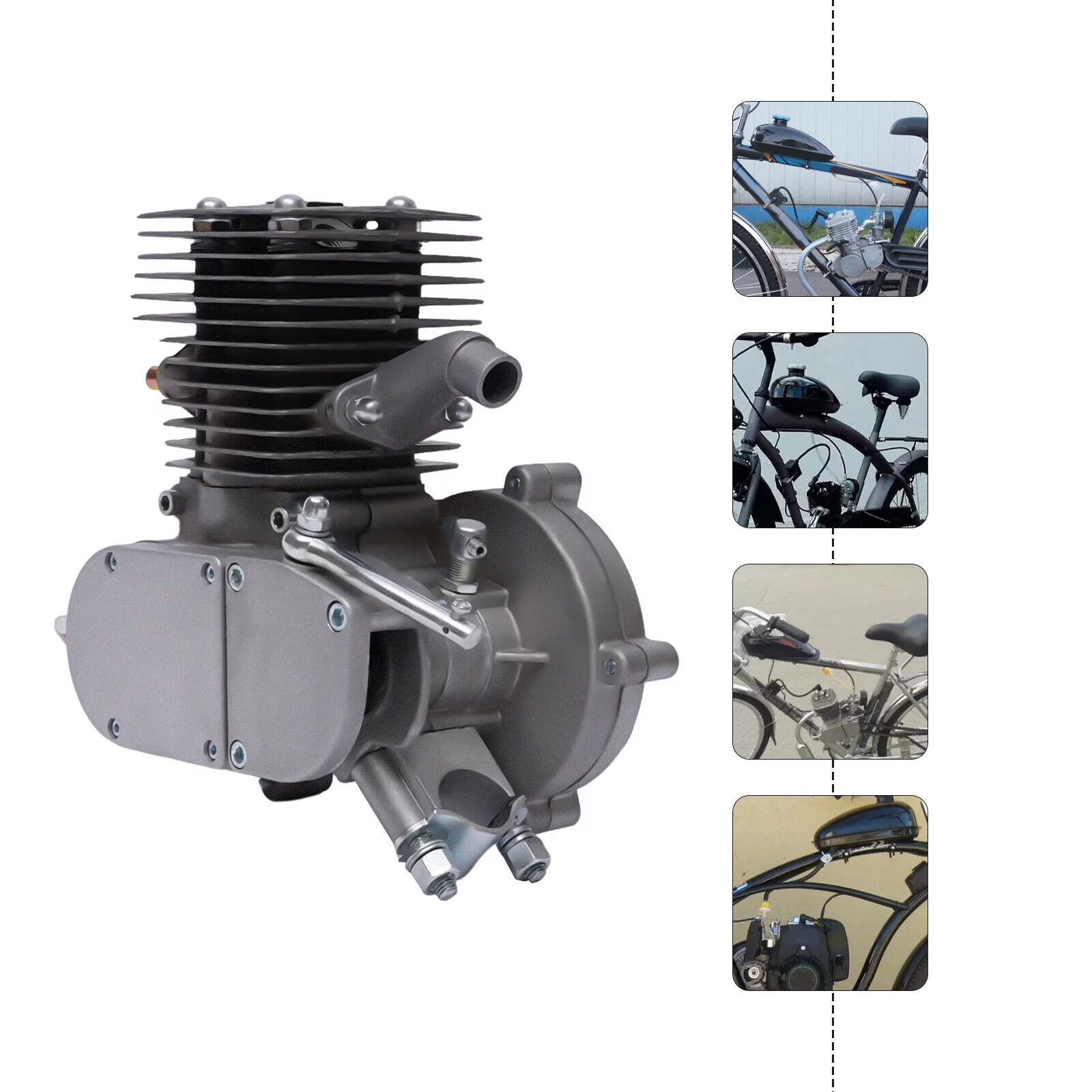 100CC 2 Stroke Bicycle Motor Kit Bike Motorized Petrol Gas Engine CDI Assembly