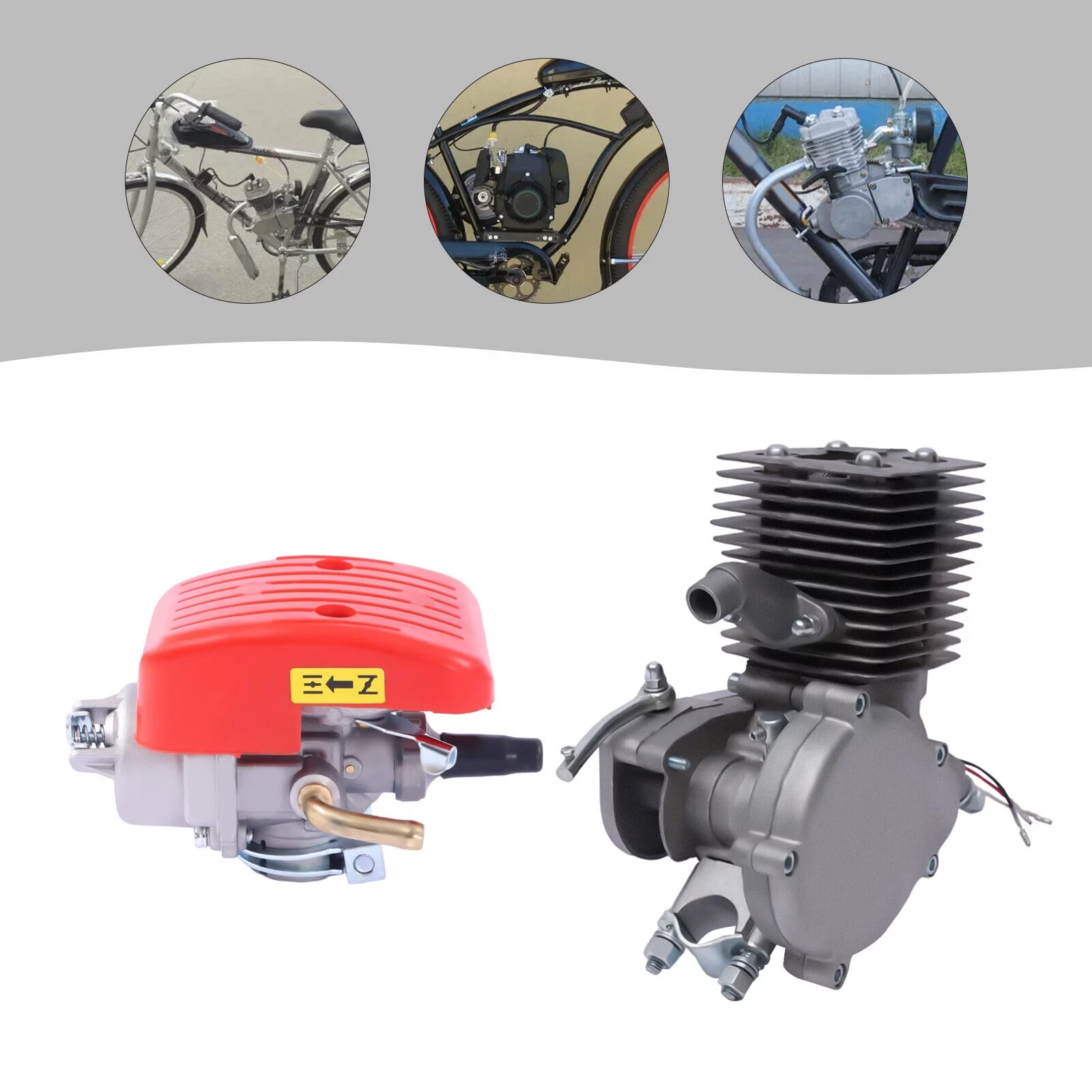 100CC 2 Stroke Bicycle Motor Kit Bike Motorized Petrol Gas Engine CDI Assembly