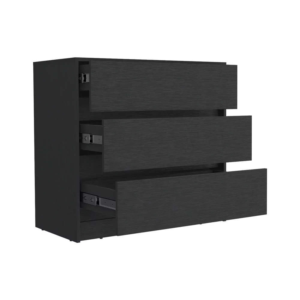 We Have Furniture Lewes 2 Piece Bedroom Set, Dresser + Armoire, Black Wengue Finish