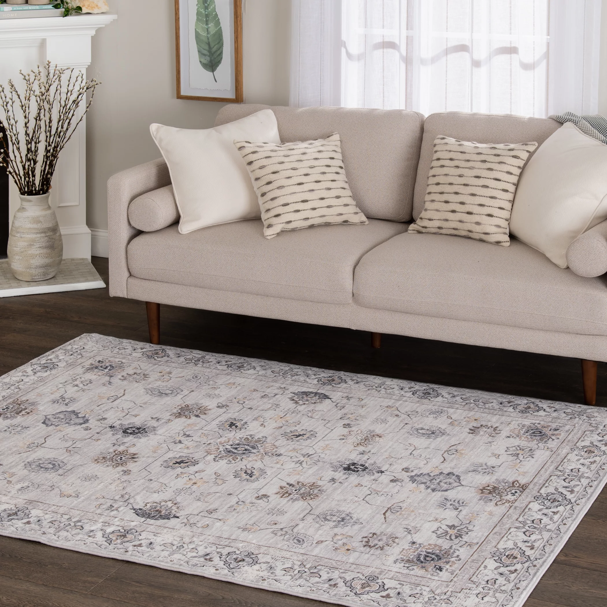 Better Homes & Gardens Persian Faux Fur Indoor Area Rug, Multi, 5'x7'