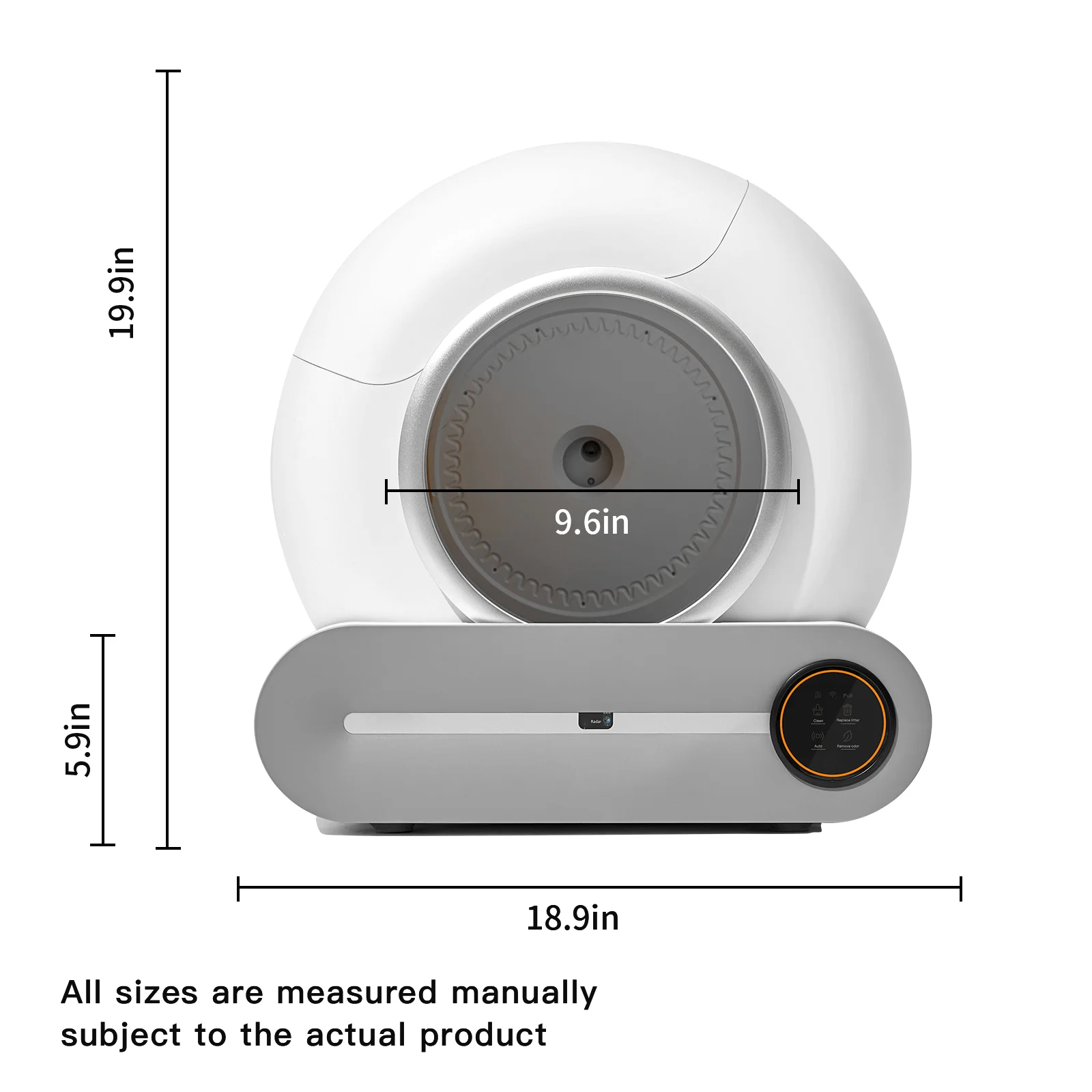 Automatic Cat Litter Box , Suitable For 1-3 Cats, Self-cleaning 65l+9l Large Capacity Cleaning Robot, App Control/odor Removal/safety Protection Smart Cat Litter Box