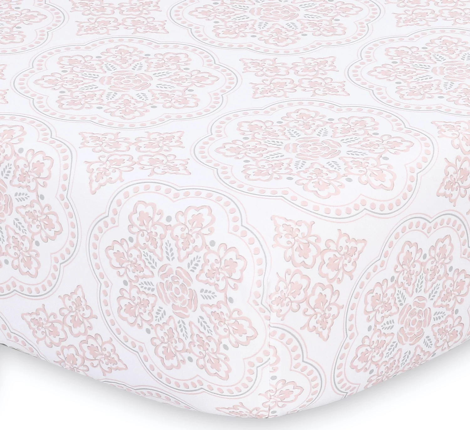 The Peanutshell Arianna 4 Piece Baby Nursery Crib Bedding Set, Quilt, Crib Sheets, Crib Skirt, and Crib Mobile