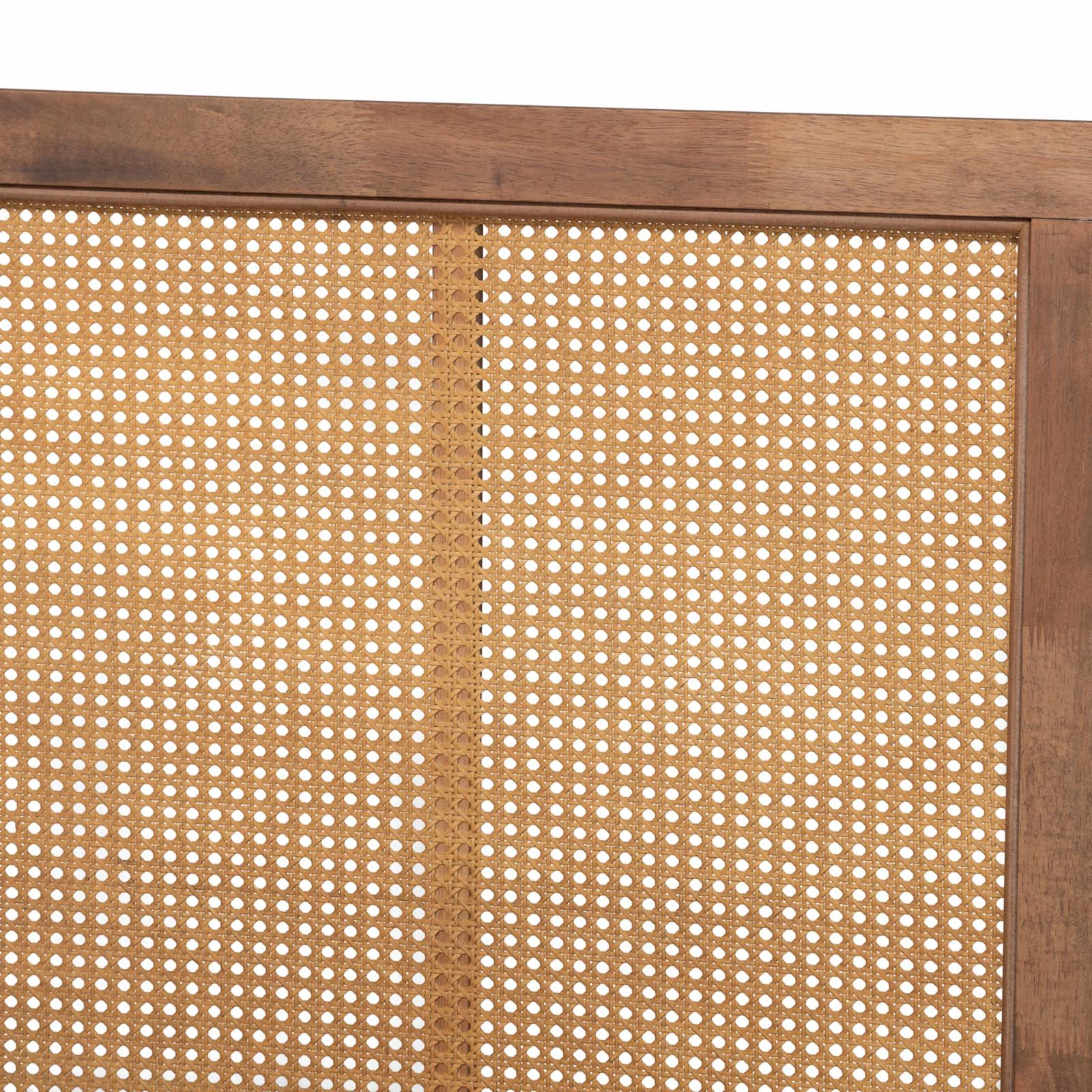 Baxton Studio Malia Brown Finished Wood King Size Canopy Bed