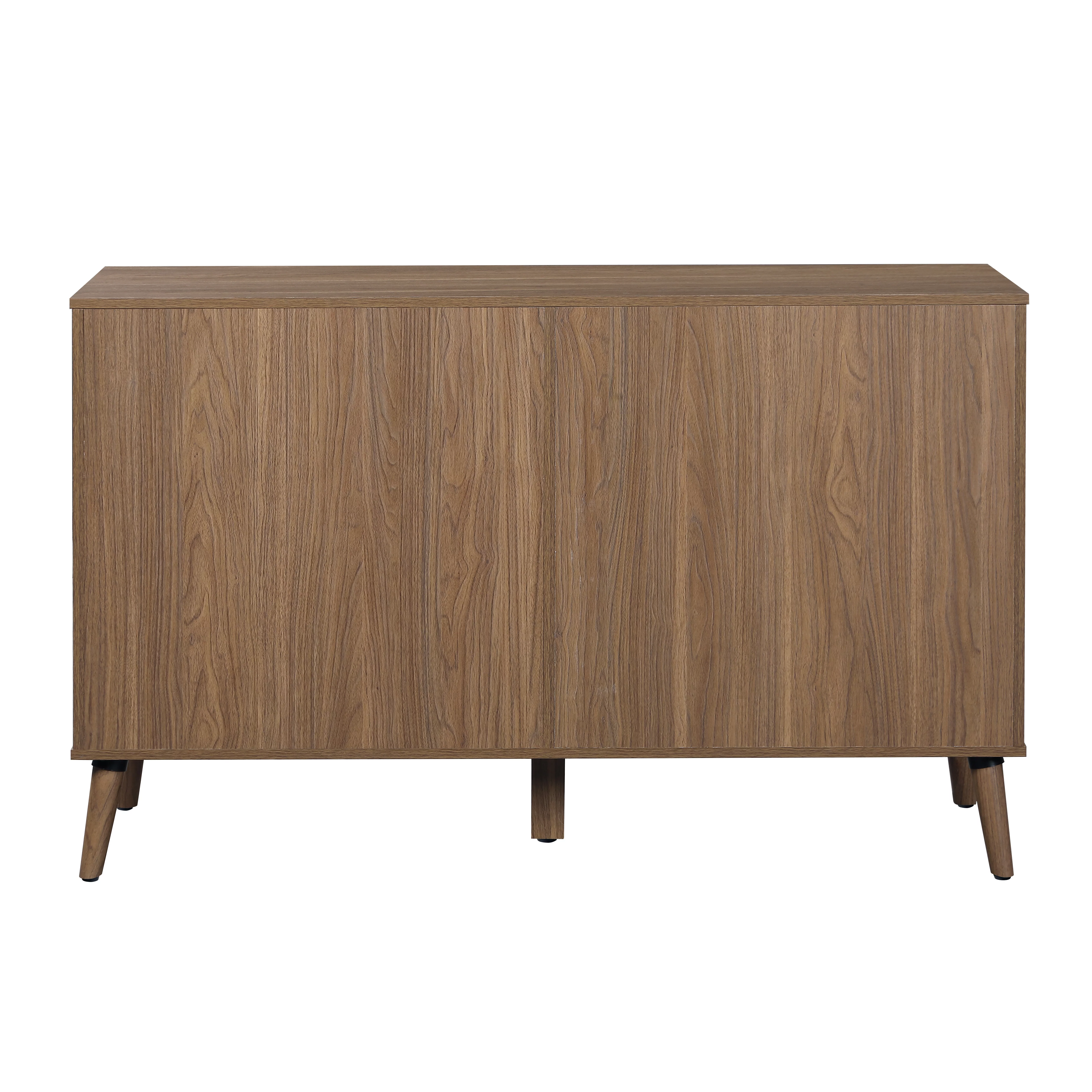 Mainstays Modern 6 Drawer Wood Dresser, Bedroom, For all ages, Brown Walnut