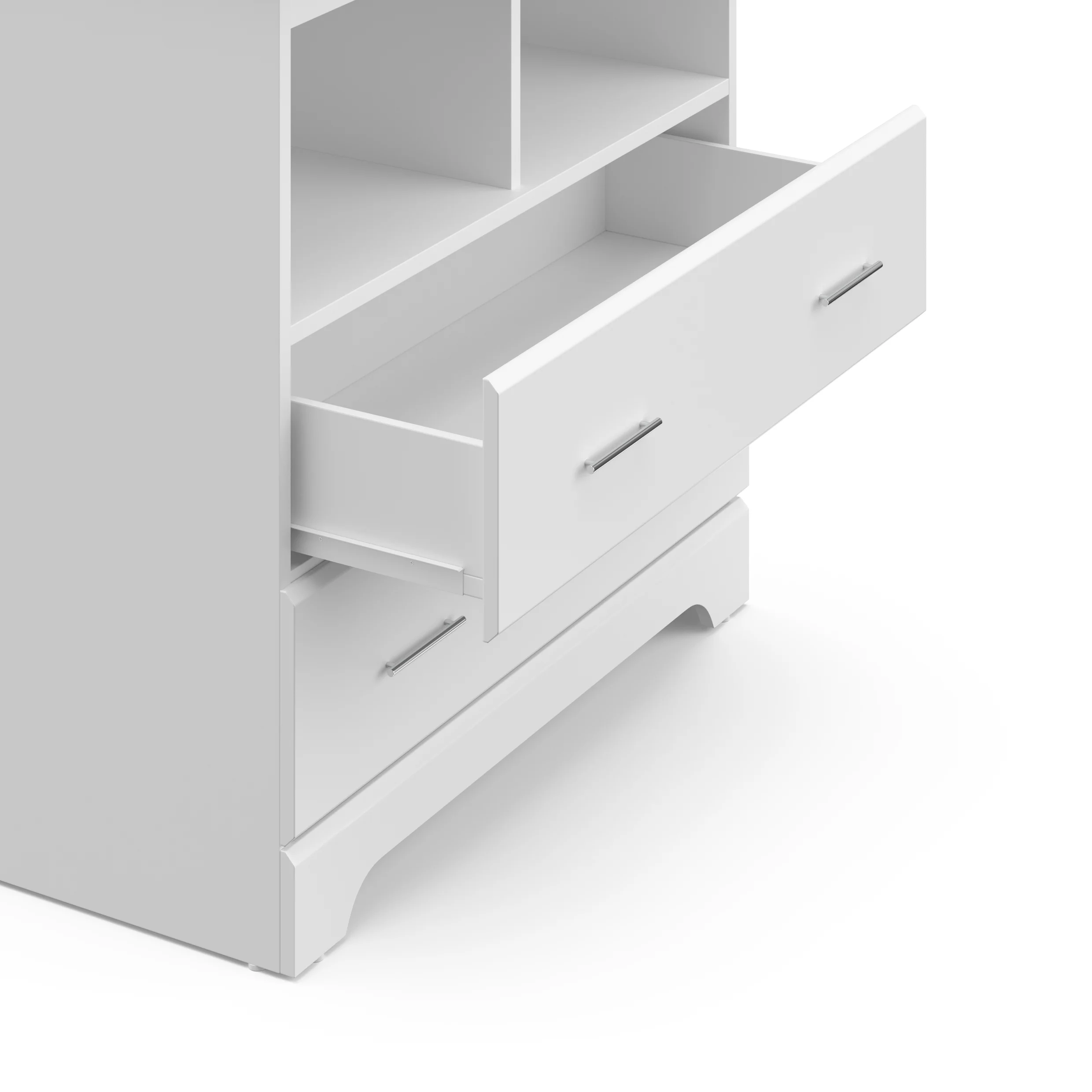 Storkcraft Brookside 2 Drawer Baby Changing Table Dresser, White