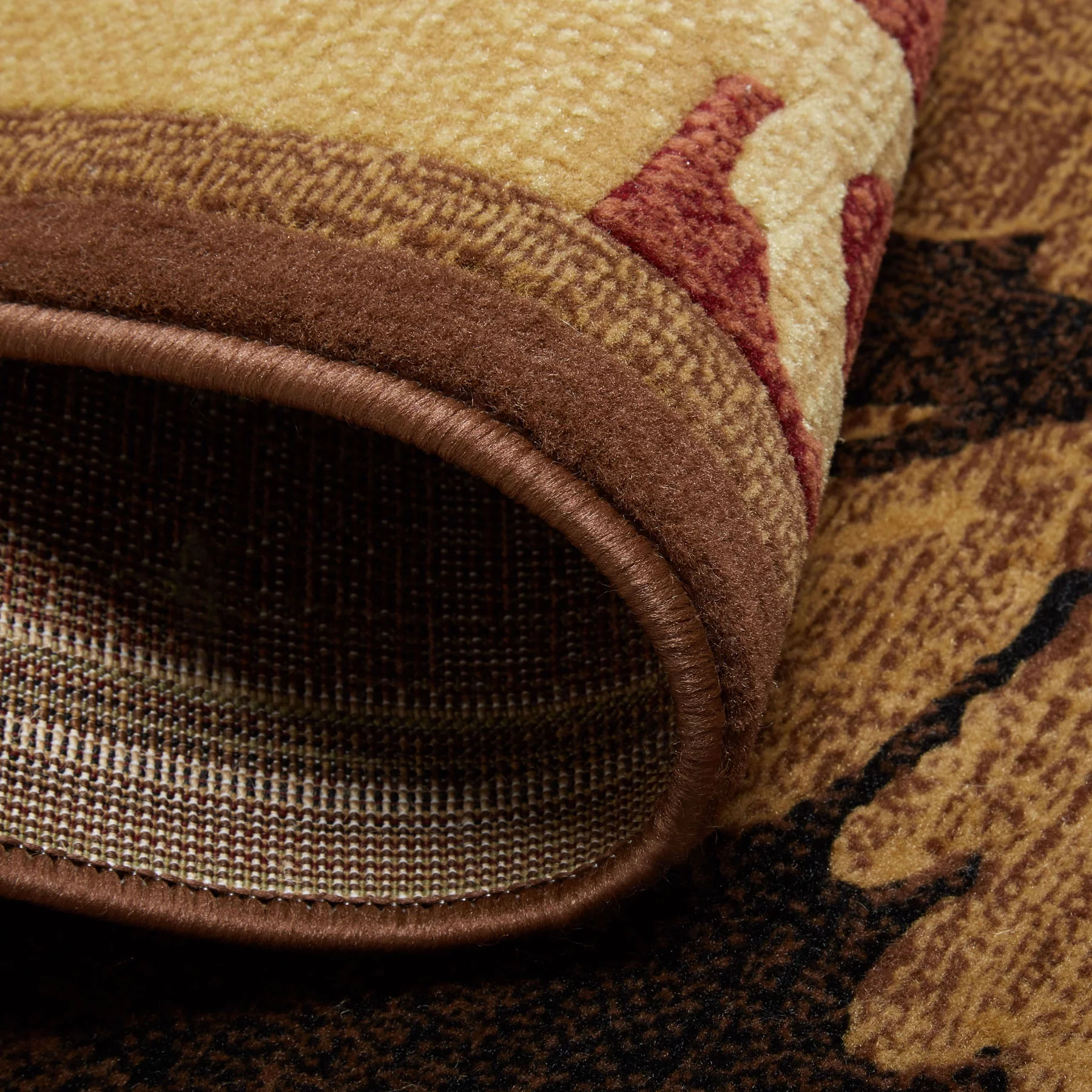 Modern Brown Red Burgundy 5x8 Area Rug Geometric Contemporary - Actual Size 5 '3