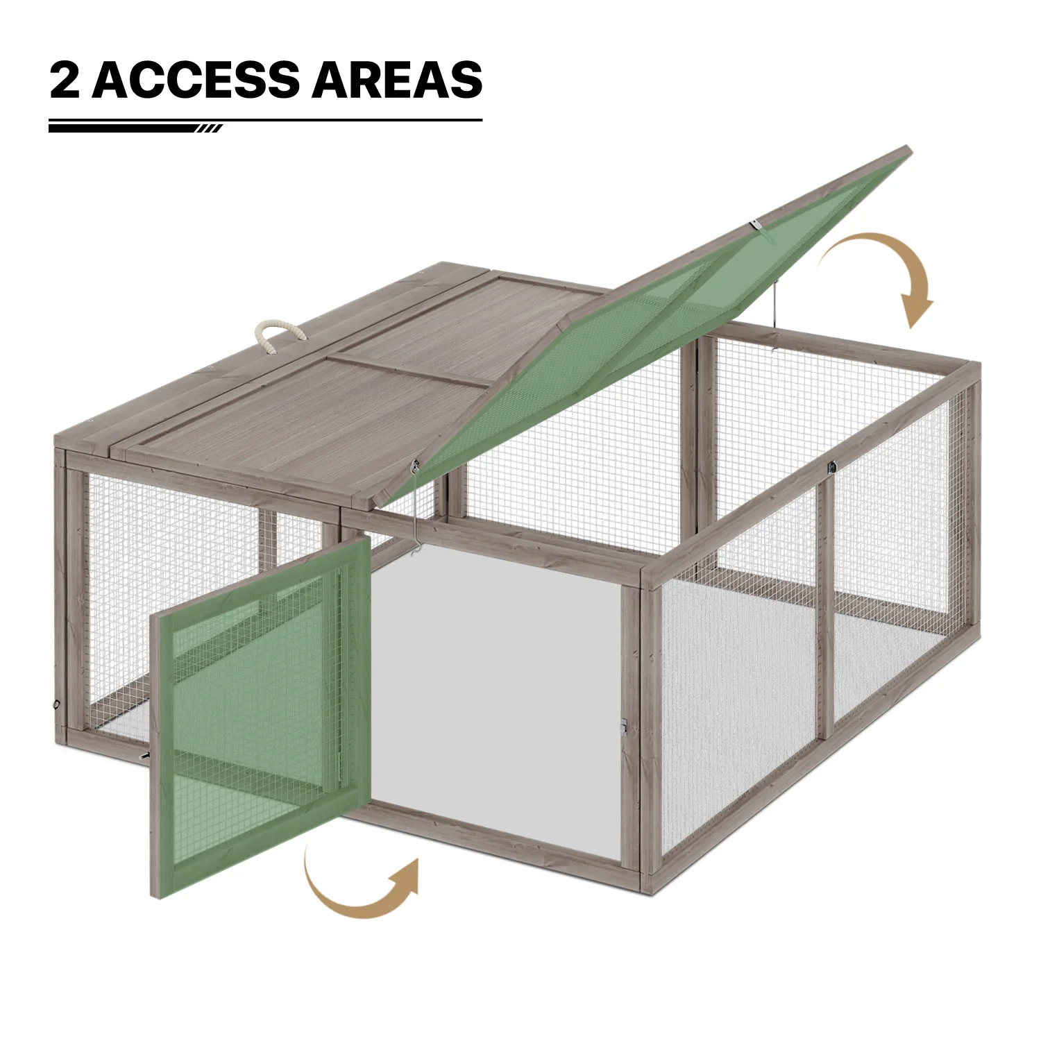 MoNiBloom Chicken Coop Rabbit Hutch, 45.5
