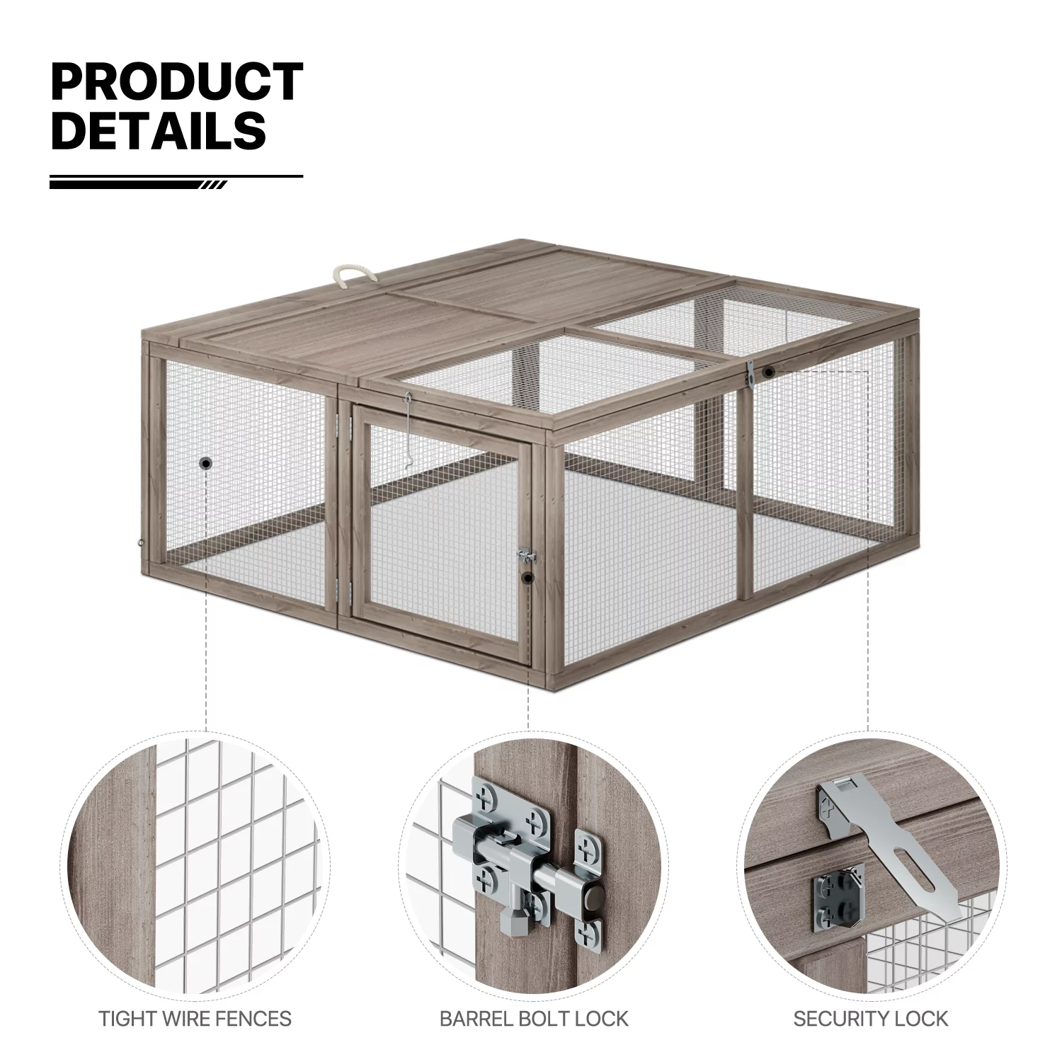 MoNiBloom Chicken Coop Rabbit Hutch, 45.5