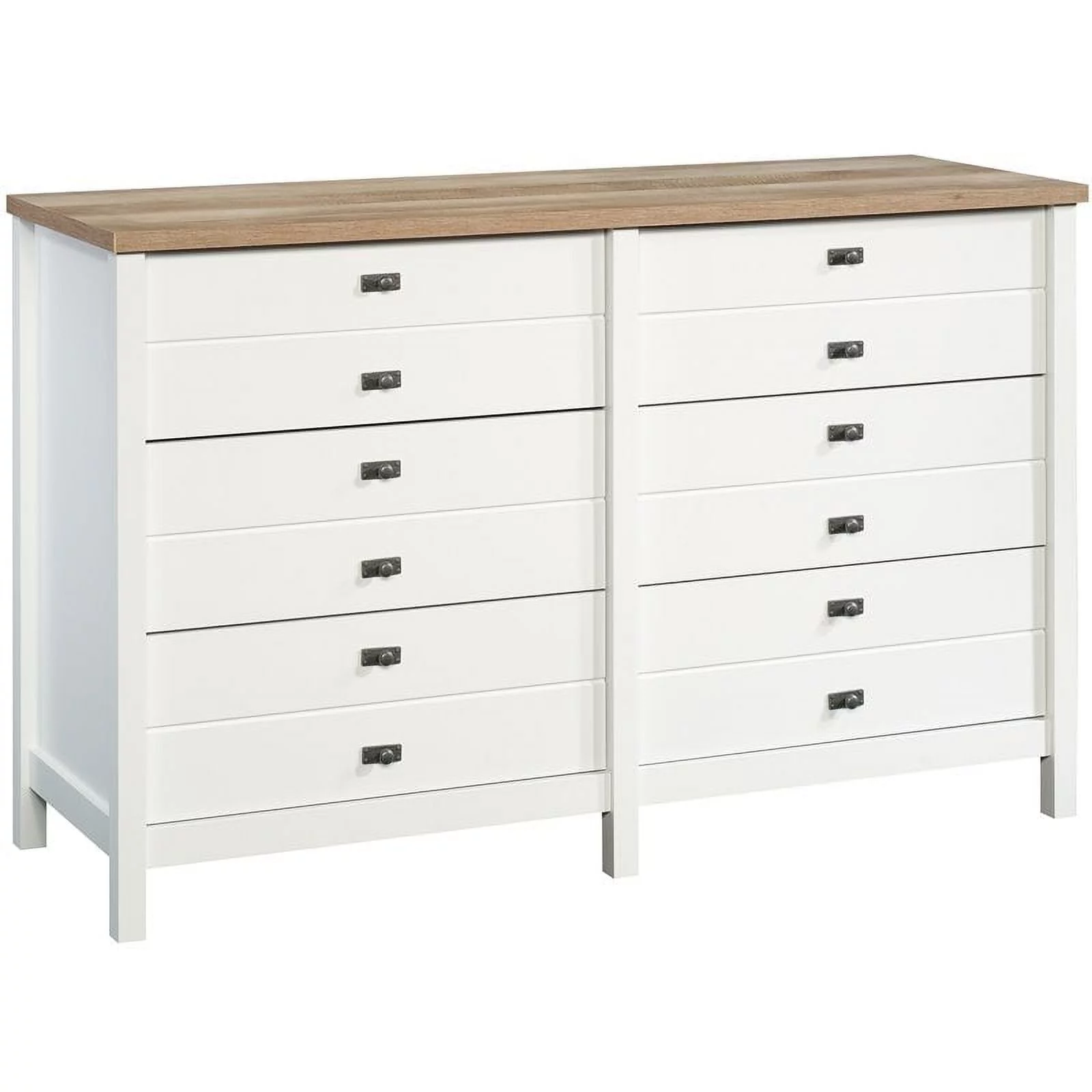 3 Piece Bedroom Set with Dresser Chest and Nightstand in Soft White