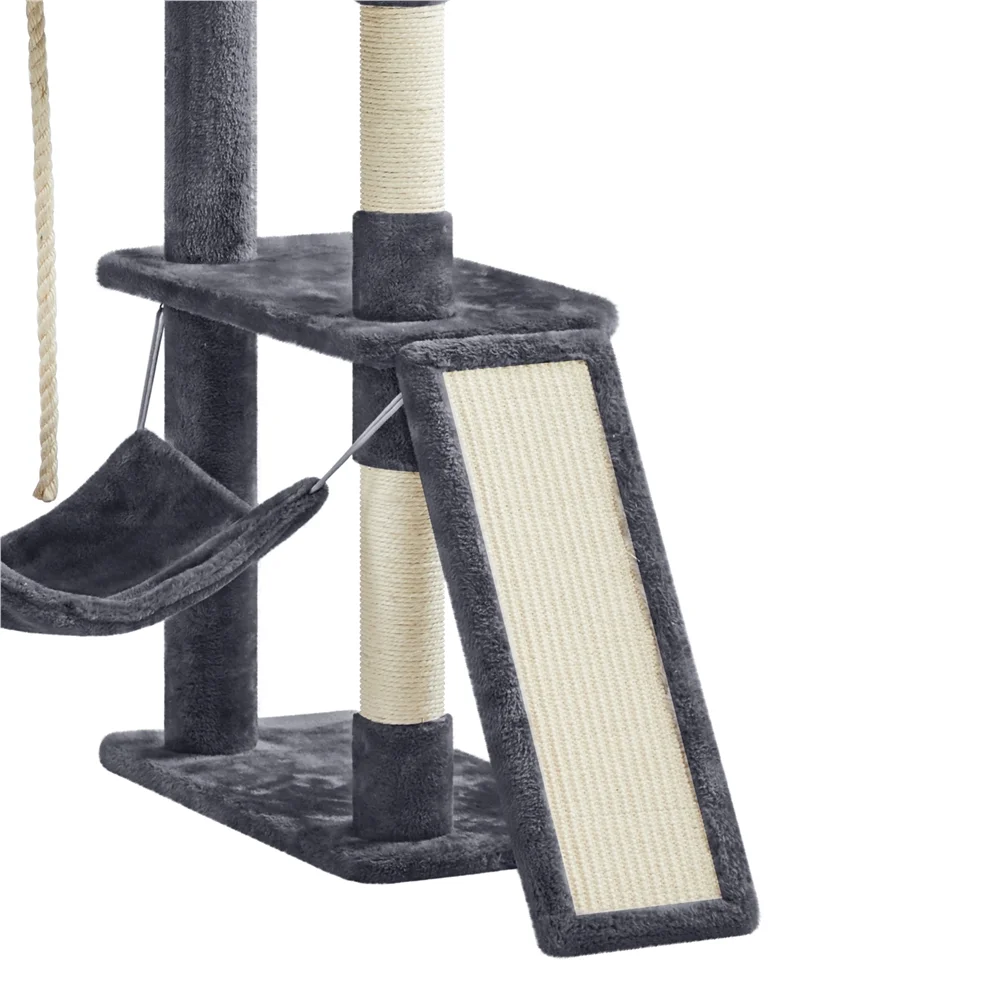 Easyfashion 82.5inch Multi Level Cat Tree, Dark Gray