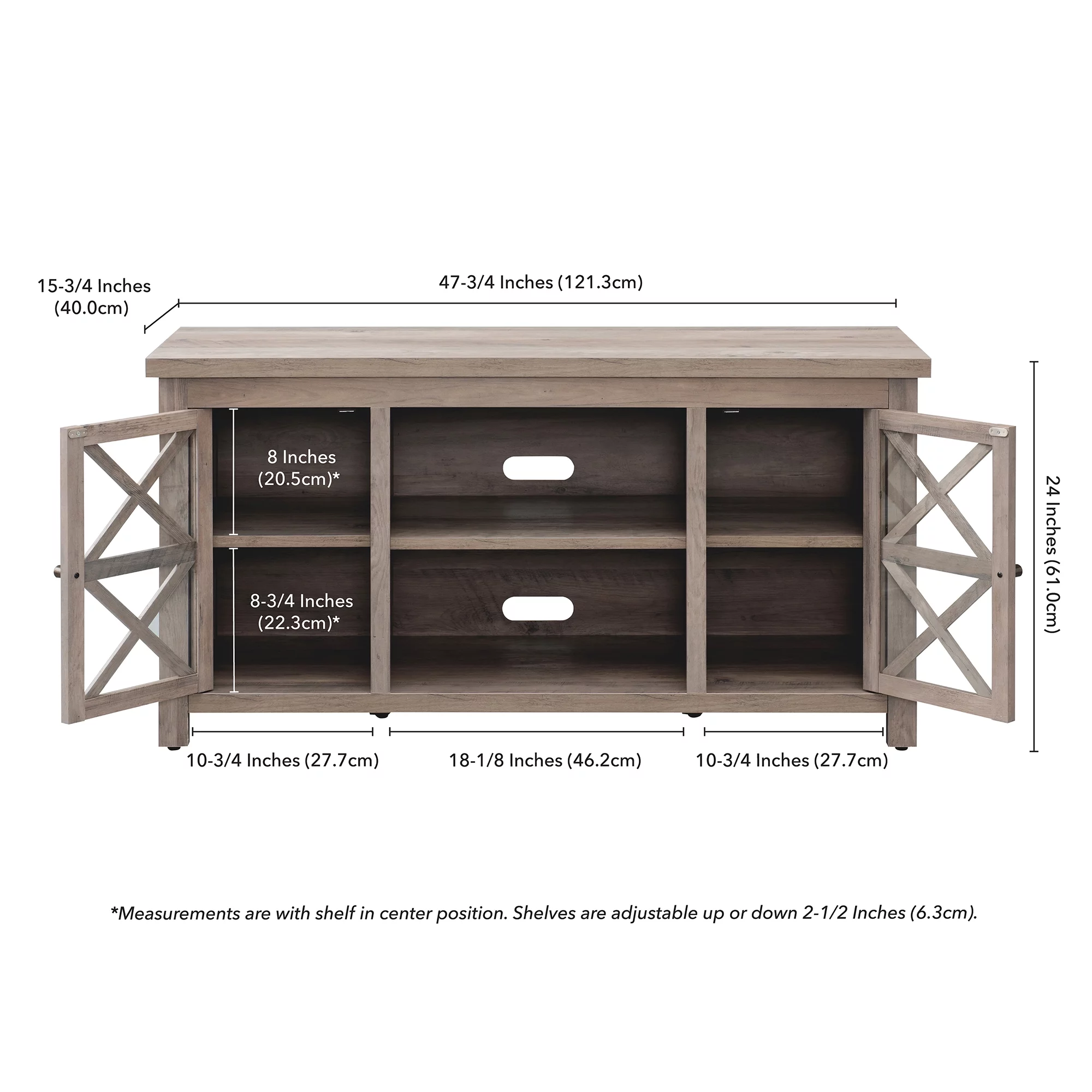 Evelyn&Zoe Colton Rectangular TV Stand for TV's up to 55