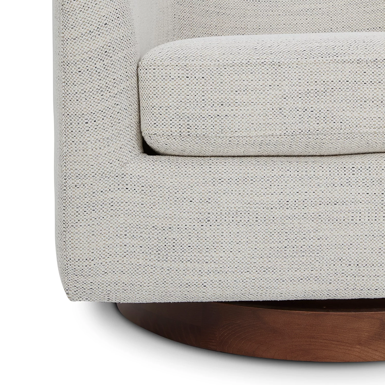 CHITA Swivel Accent Chair Set of 2, Fabric Round Barrel Arm Chair Living Room, Ivory White