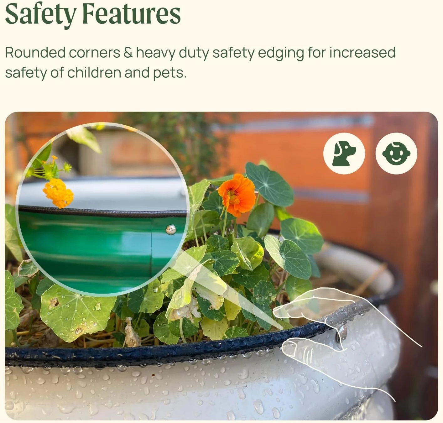 Vego Garden 2 x 8 ft Self-Watering Planter Raised Garden Bed Kits-Olive Green