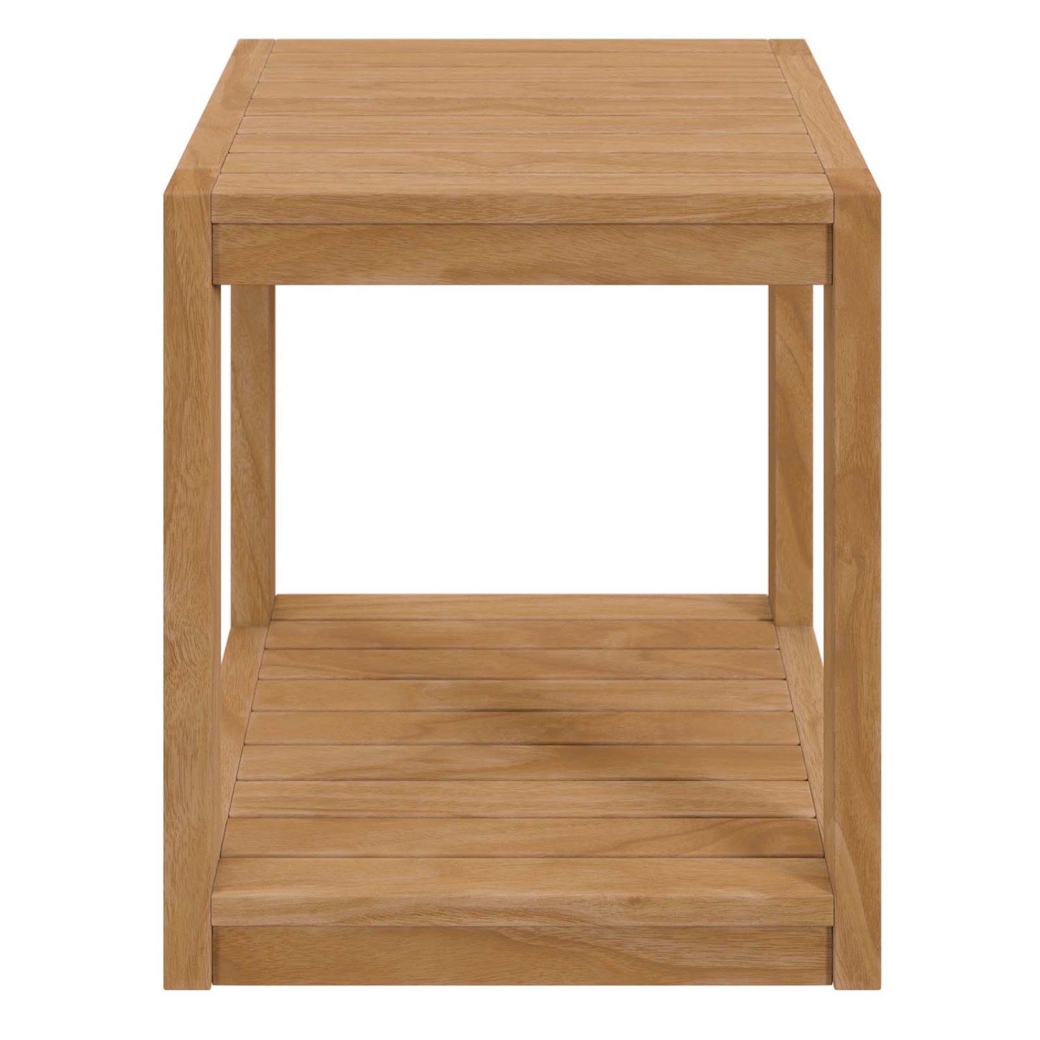 Lounge Chair ArmchairTable Set, White Natural, Teak Wood, Outdoor Patio Balcony Cafe Bistro Garden Hospitality Restaurant, Modern Contemporary HB34148