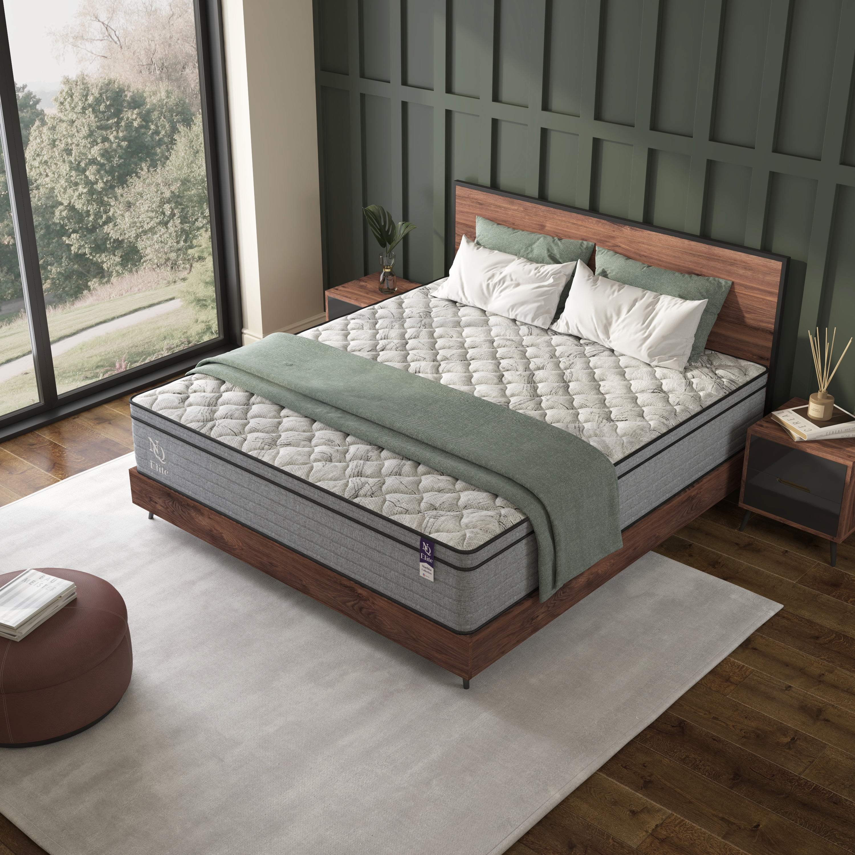 NapQueen Elite Series Machka Queen Size Mattress, 10 Inch Cooling Gel Memory Foam & Hybrid Mattress in a Box, A