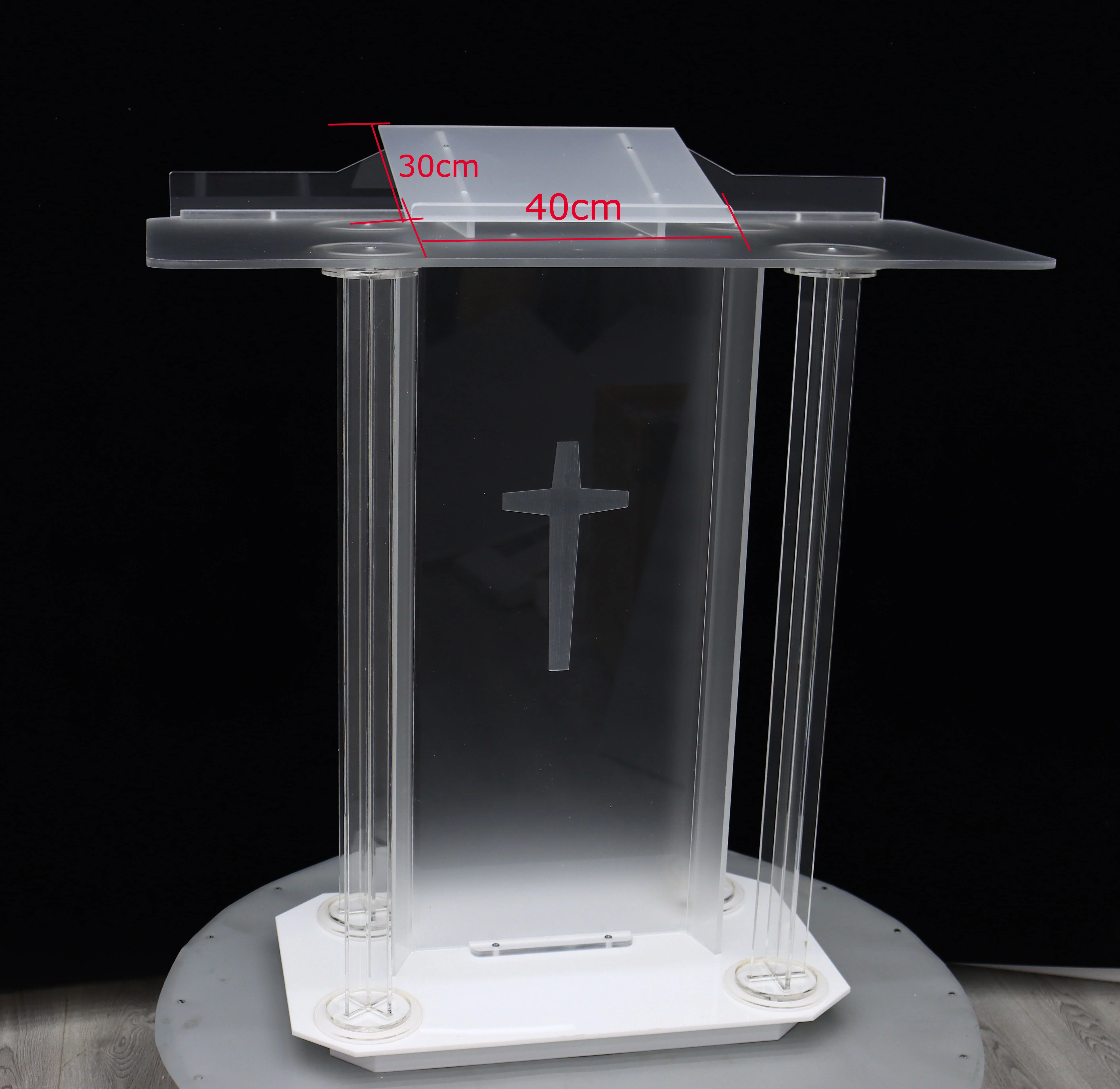 INTSUPERMAI Acrylics Church Podium Pray Lectern Pulpit Plexiglass