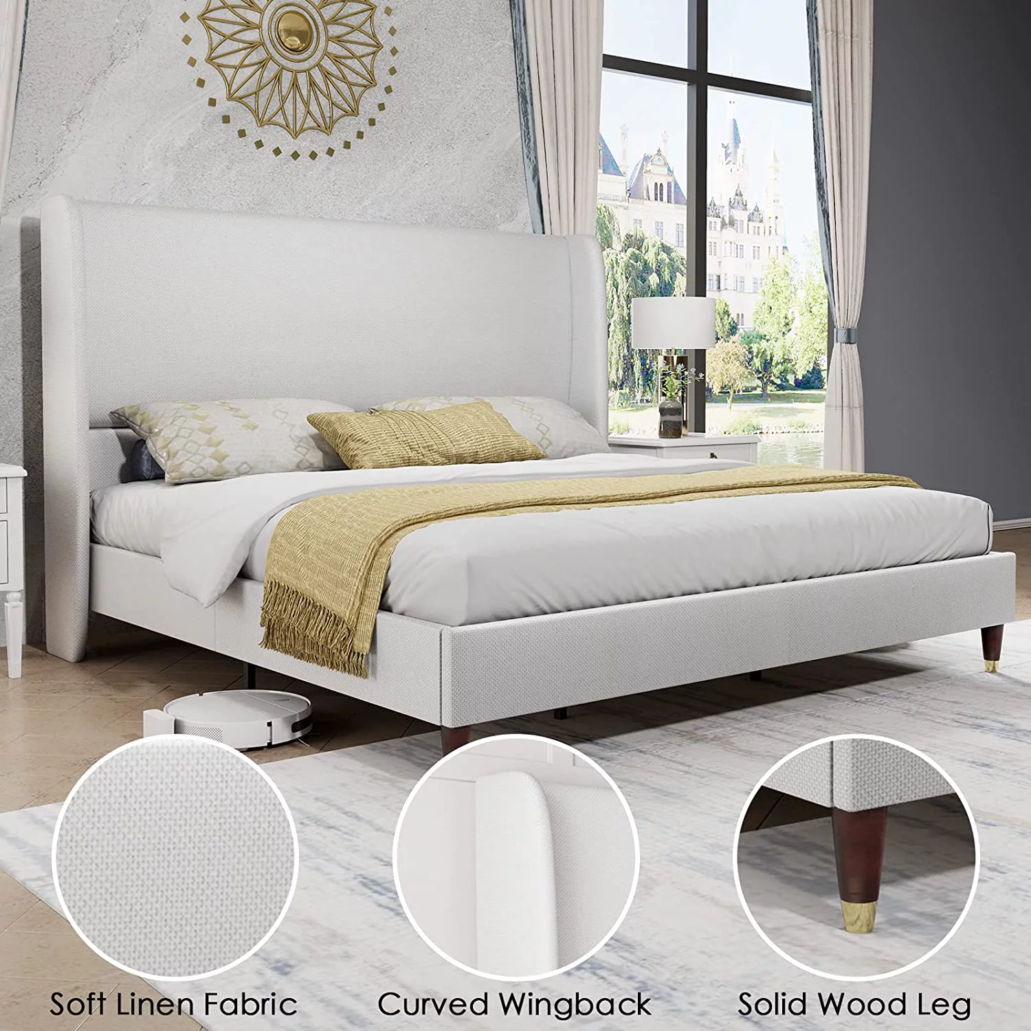 PaPaJet King Platform Bed Frame 51.2